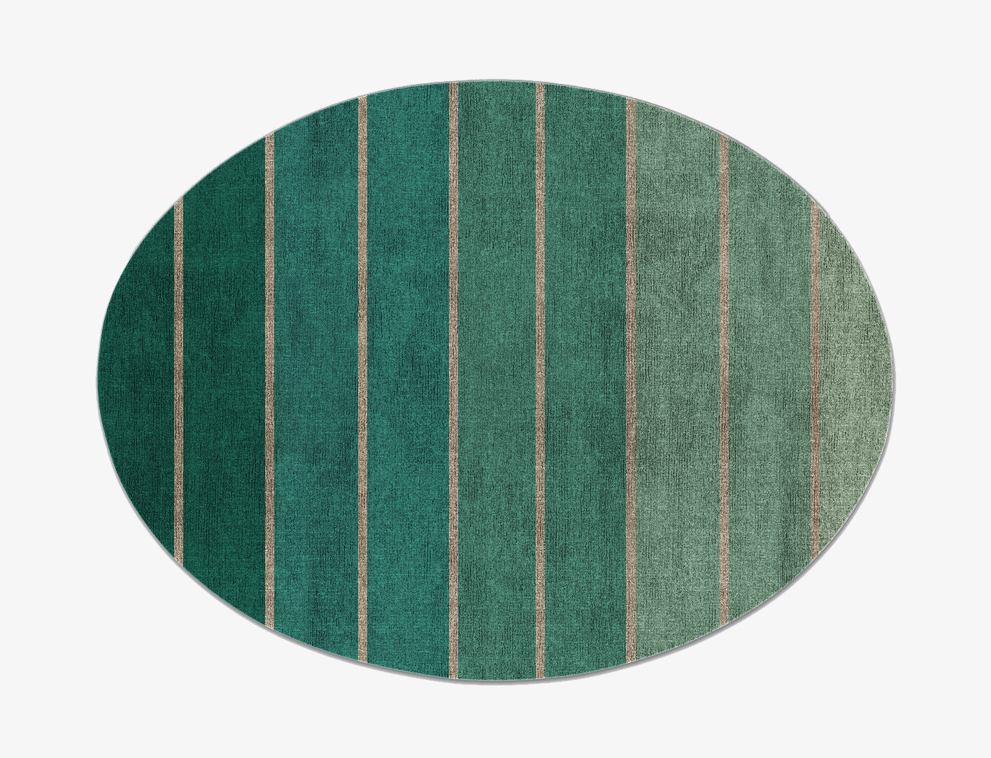 Sage Geometric Oval Flatweave Bamboo Silk Custom Rug by Rug Artisan