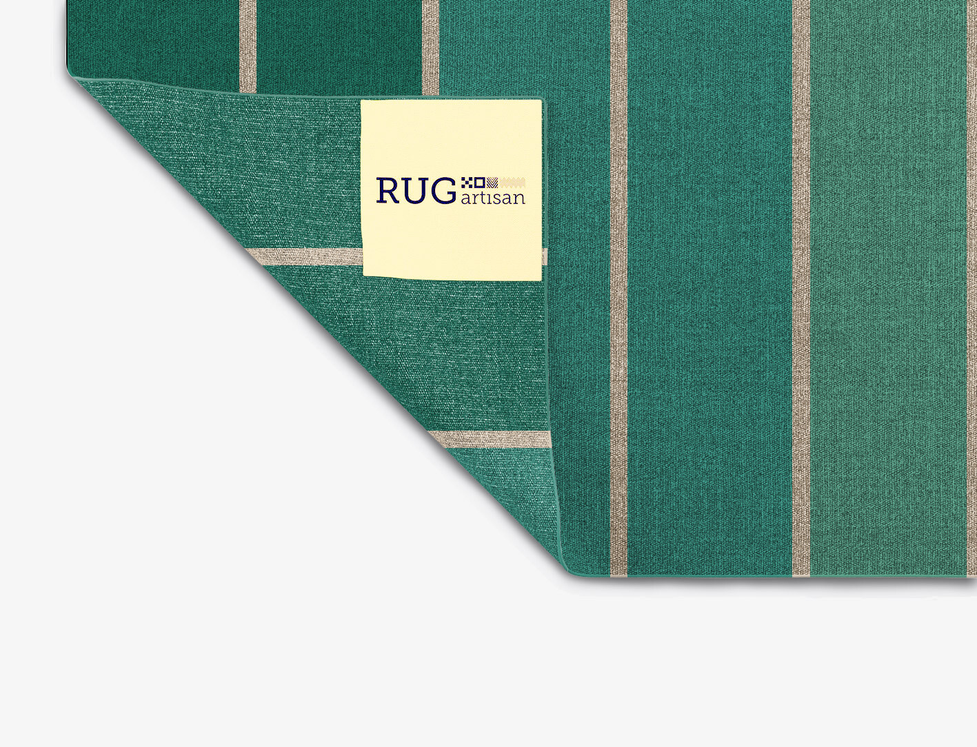 Sage Geometric Rectangle Flatweave New Zealand Wool Custom Rug by Rug Artisan
