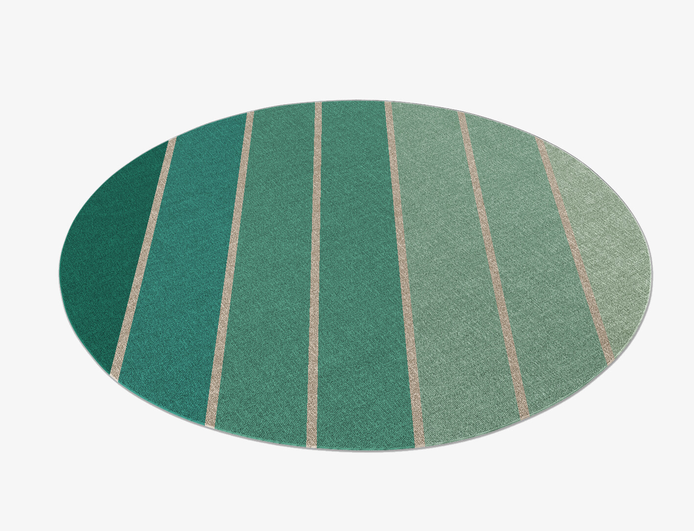 Sage Geometric Round Flatweave New Zealand Wool Custom Rug by Rug Artisan