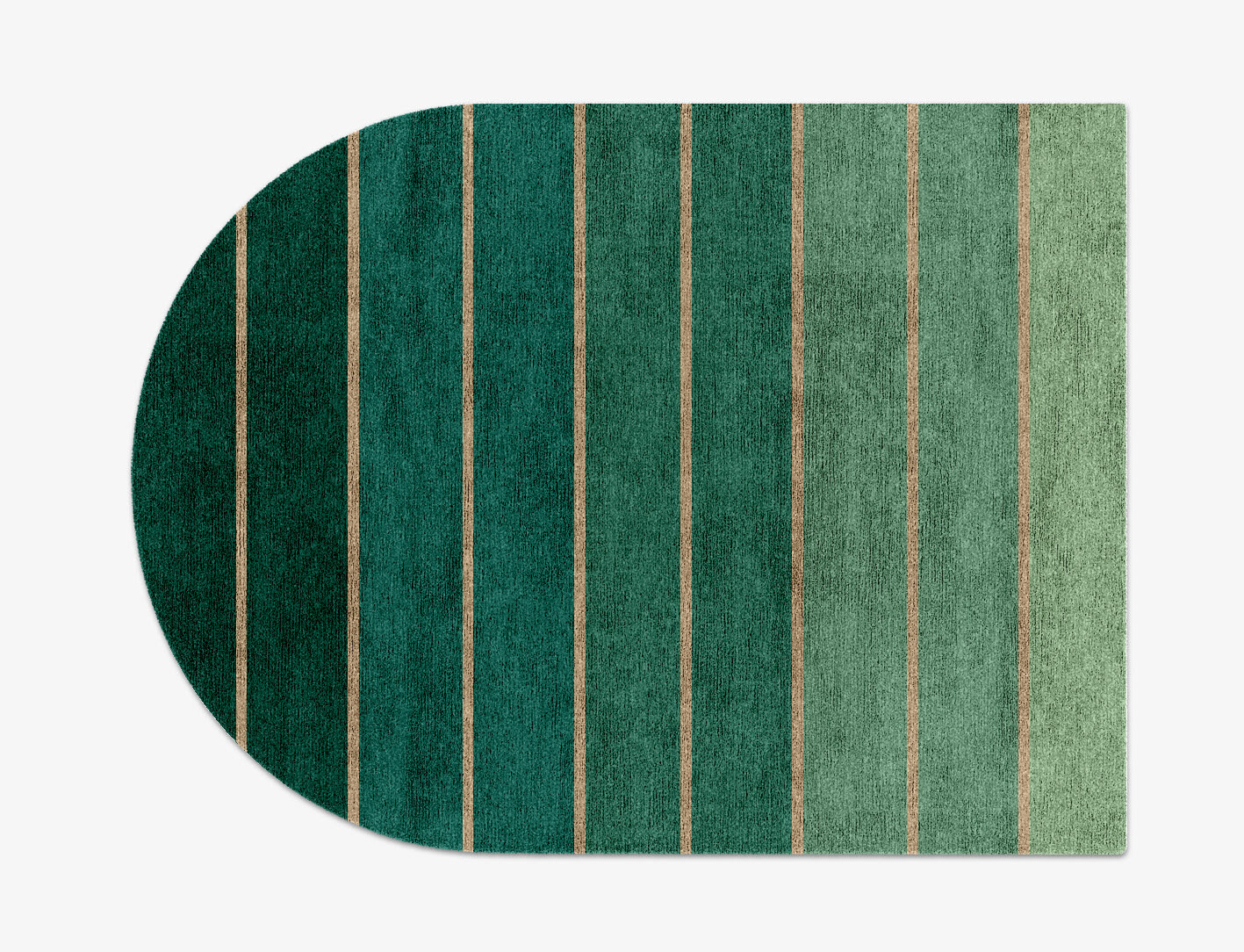 Sage Geometric Arch Hand Knotted Bamboo Silk Custom Rug by Rug Artisan