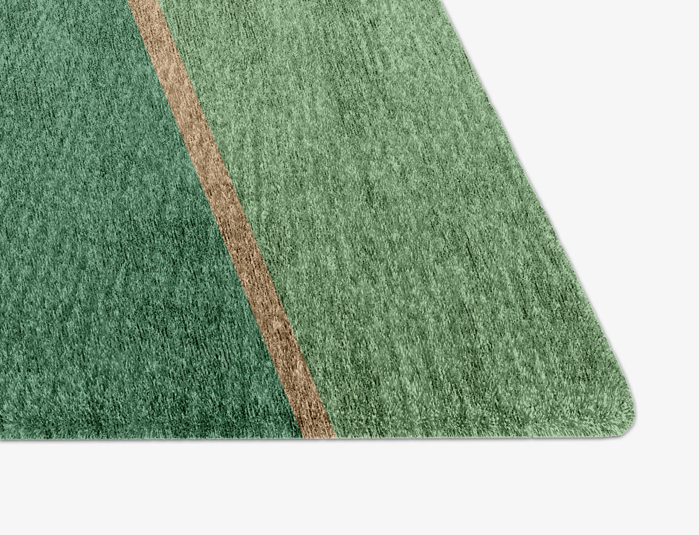 Sage Geometric Arch Hand Knotted Bamboo Silk Custom Rug by Rug Artisan