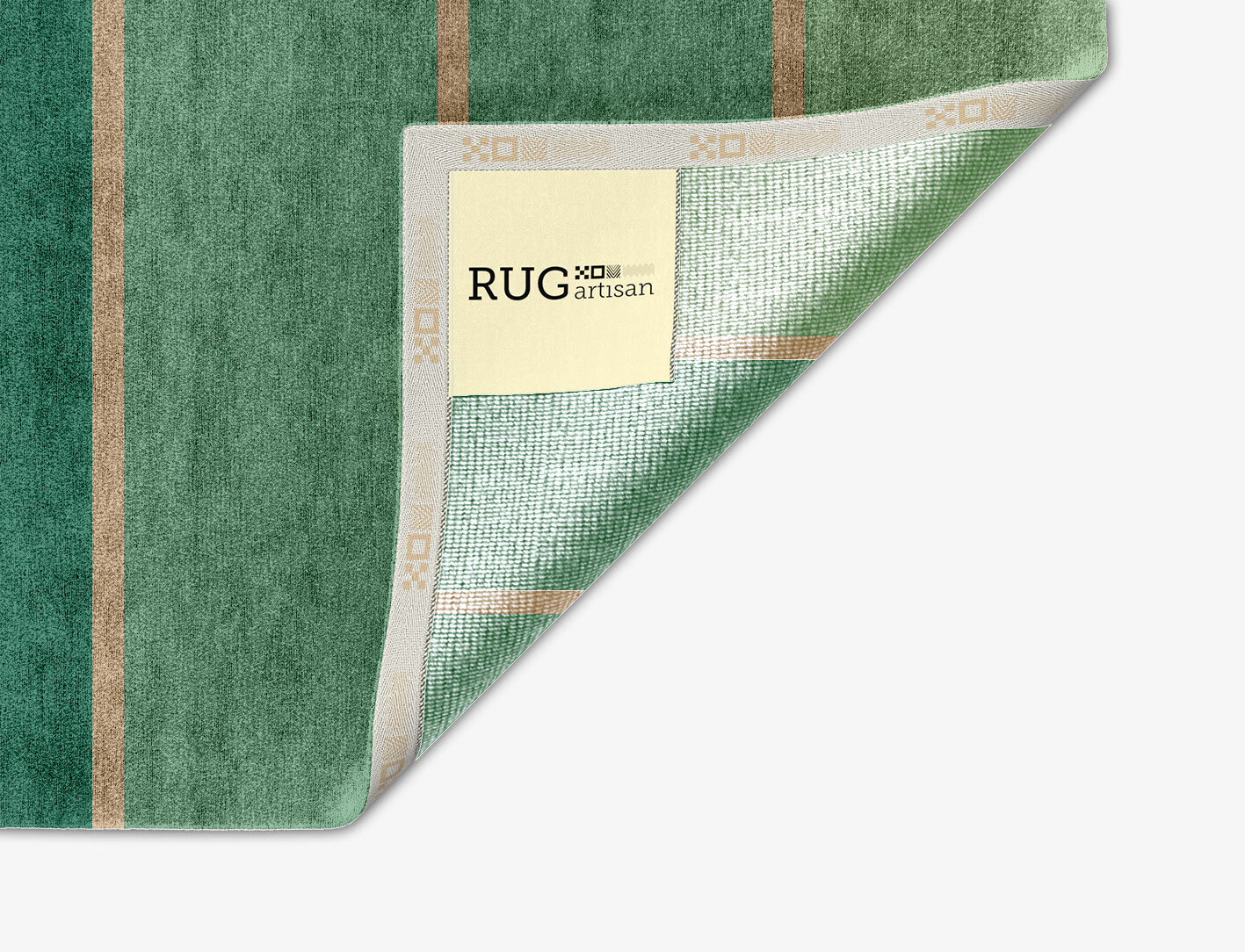 Sage Geometric Arch Hand Knotted Bamboo Silk Custom Rug by Rug Artisan