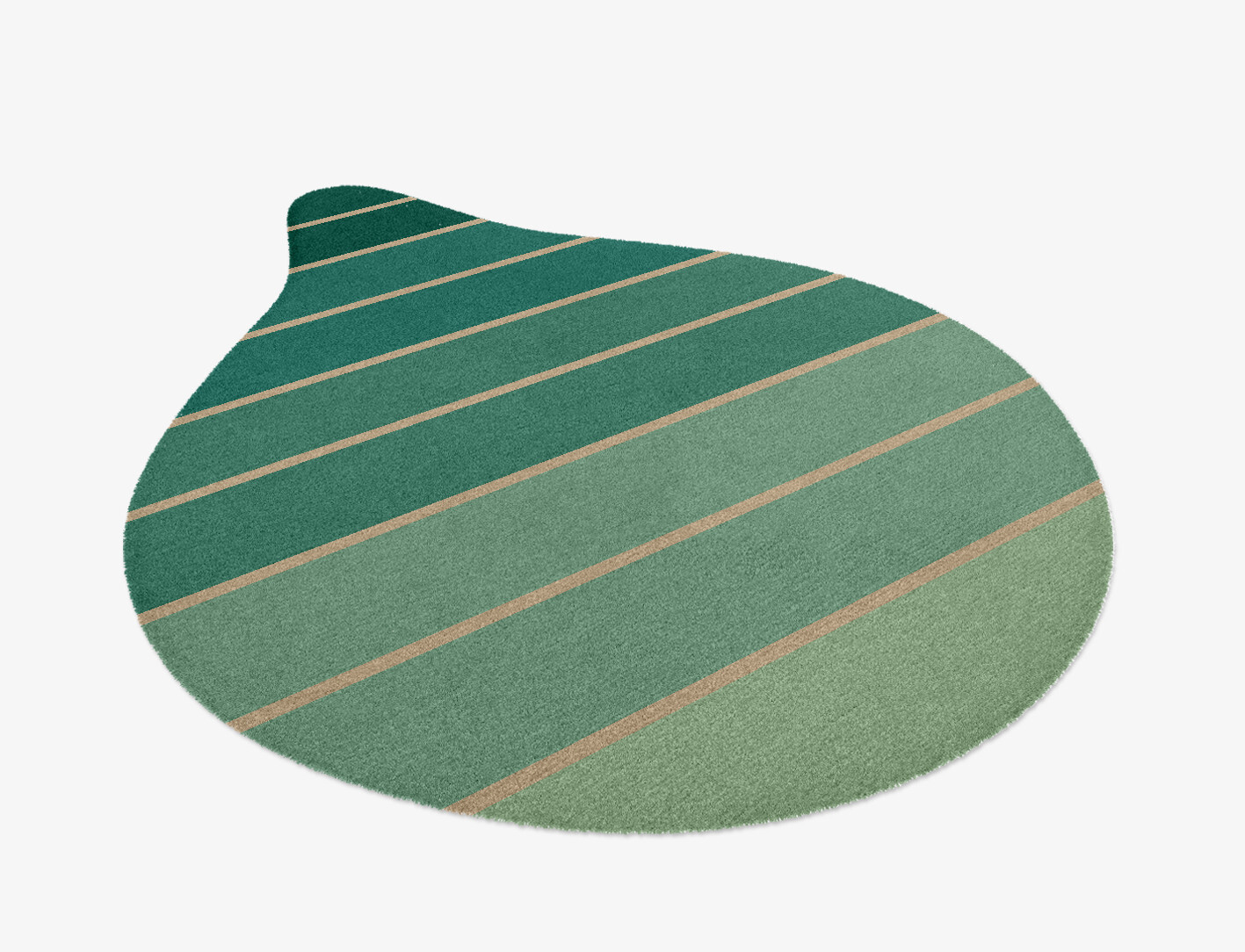 Sage Geometric Drop Hand Knotted Tibetan Wool Custom Rug by Rug Artisan