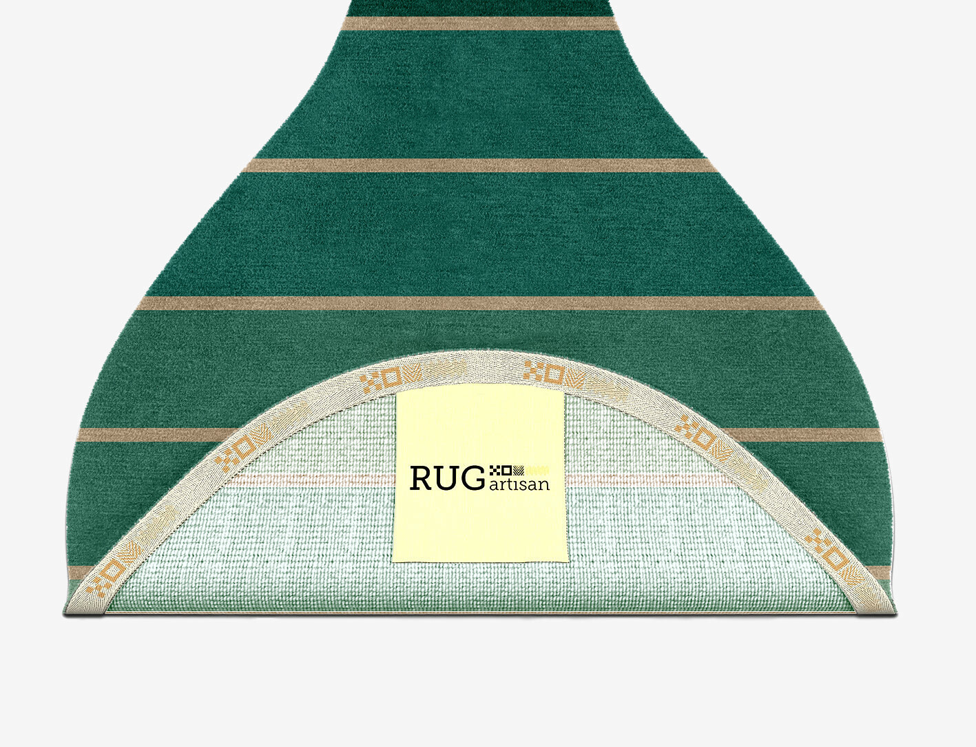 Sage Geometric Drop Hand Knotted Tibetan Wool Custom Rug by Rug Artisan
