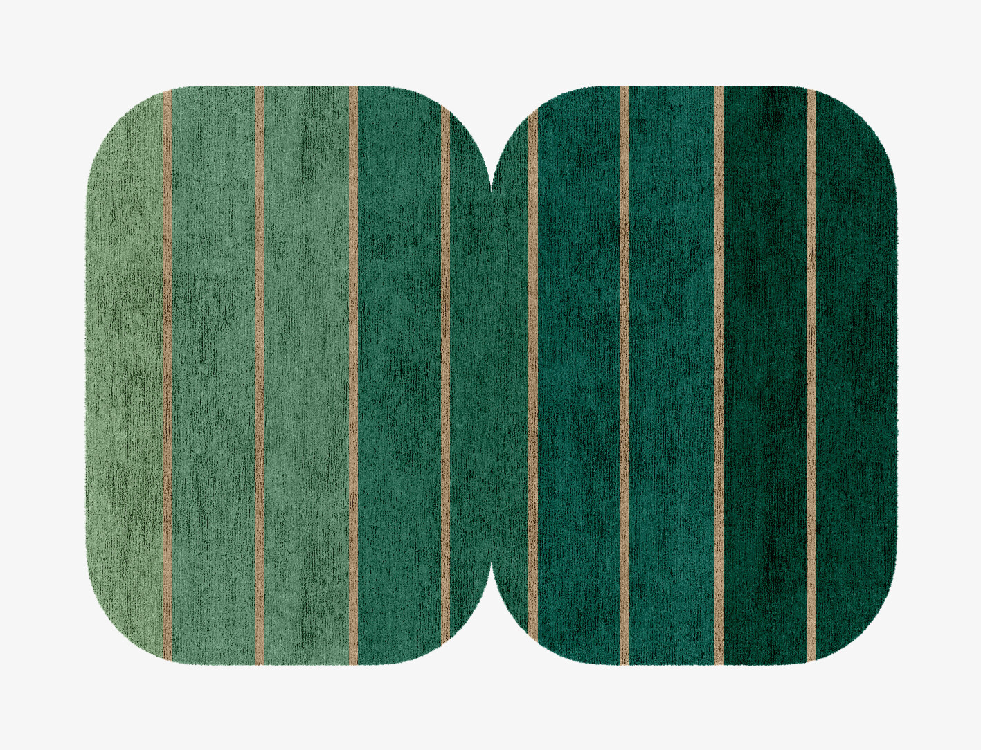 Sage Geometric Eight Hand Knotted Bamboo Silk Custom Rug by Rug Artisan