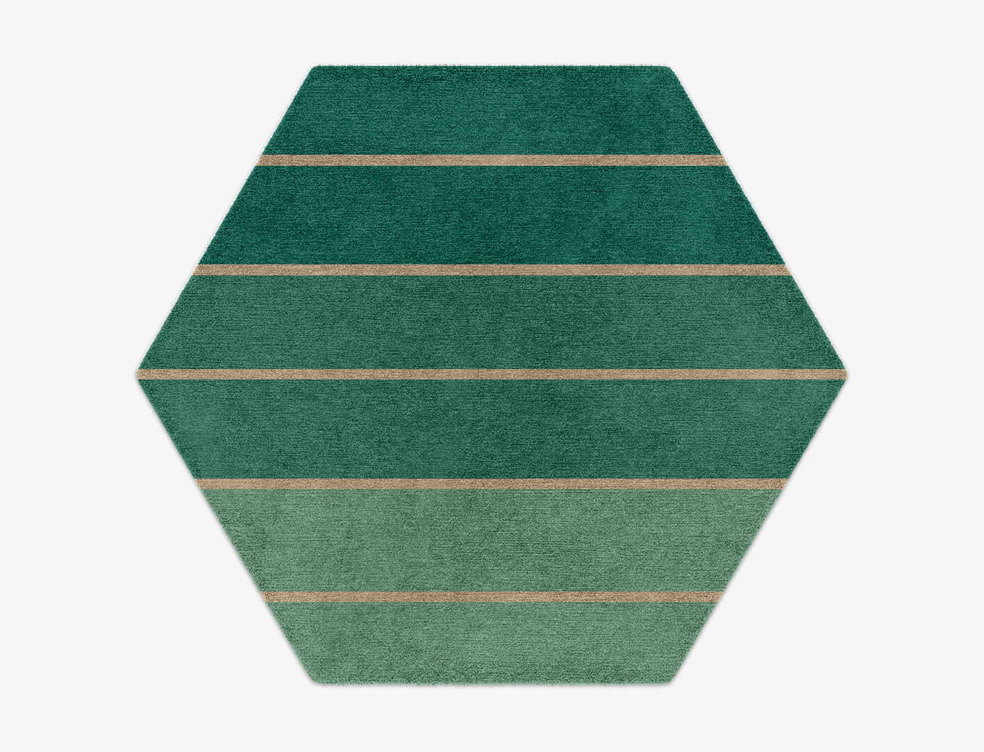 Sage Geometric Hexagon Hand Knotted Tibetan Wool Custom Rug by Rug Artisan
