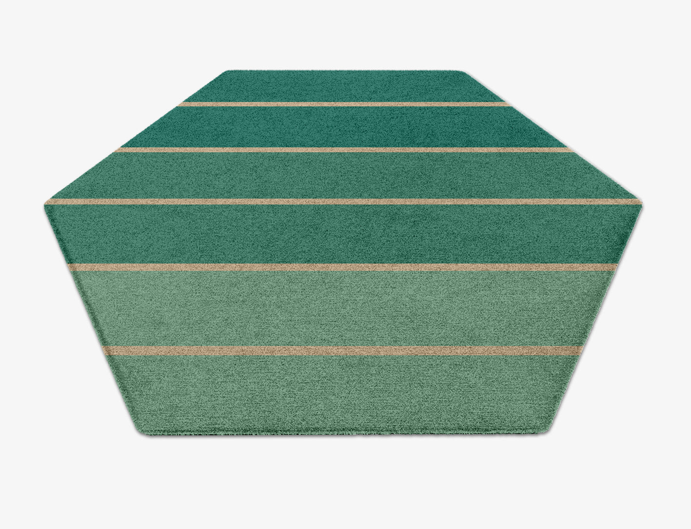 Sage Geometric Hexagon Hand Knotted Tibetan Wool Custom Rug by Rug Artisan