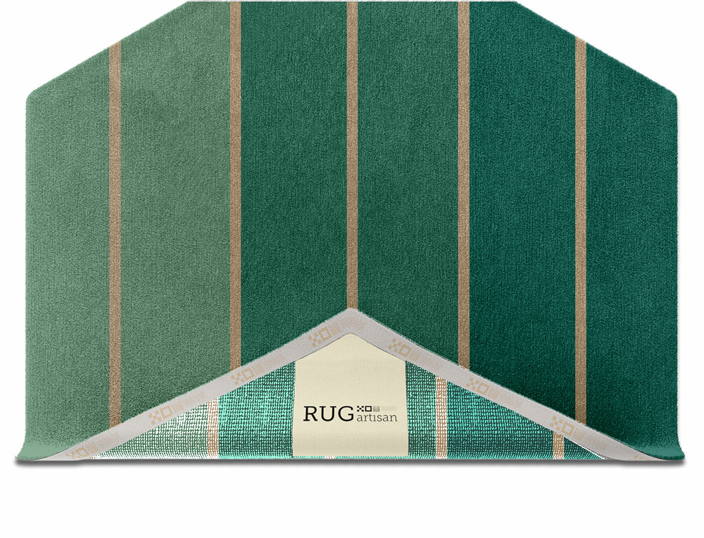 Sage Geometric Hexagon Hand Knotted Tibetan Wool Custom Rug by Rug Artisan