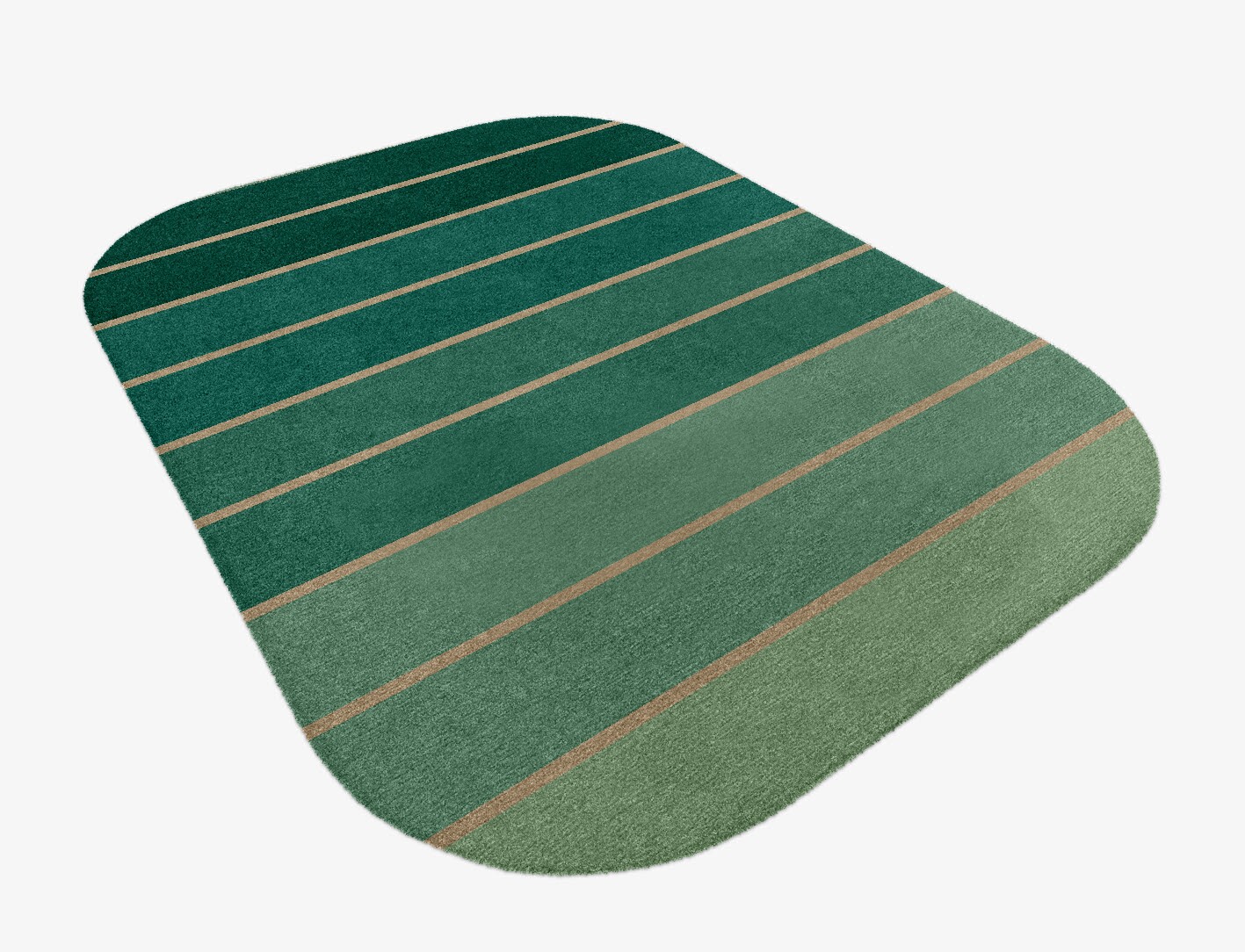 Sage Geometric Oblong Hand Knotted Tibetan Wool Custom Rug by Rug Artisan