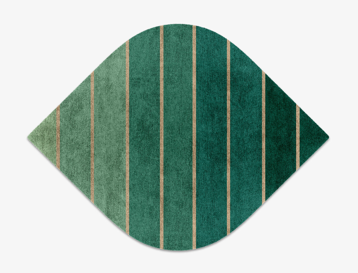 Sage Geometric Ogee Hand Knotted Bamboo Silk Custom Rug by Rug Artisan