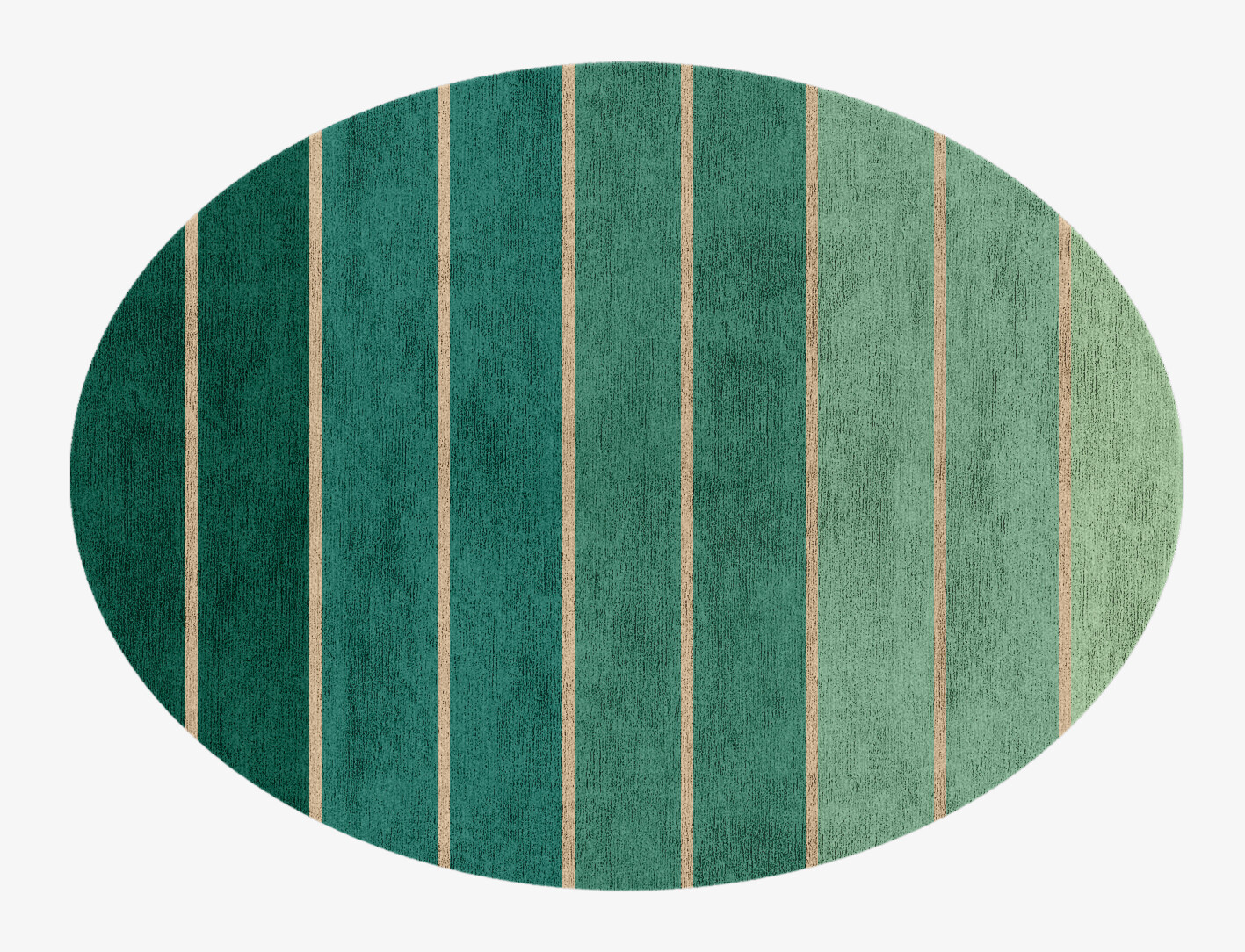 Sage Geometric Oval Hand Knotted Bamboo Silk Custom Rug by Rug Artisan