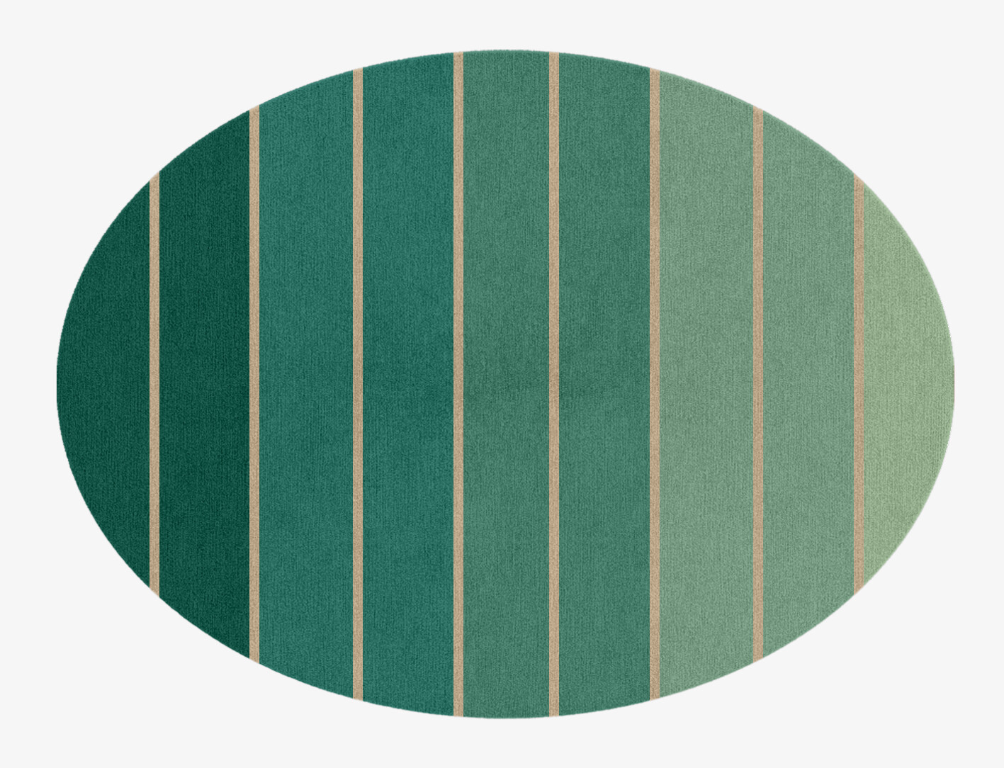 Sage Geometric Oval Hand Knotted Tibetan Wool Custom Rug by Rug Artisan