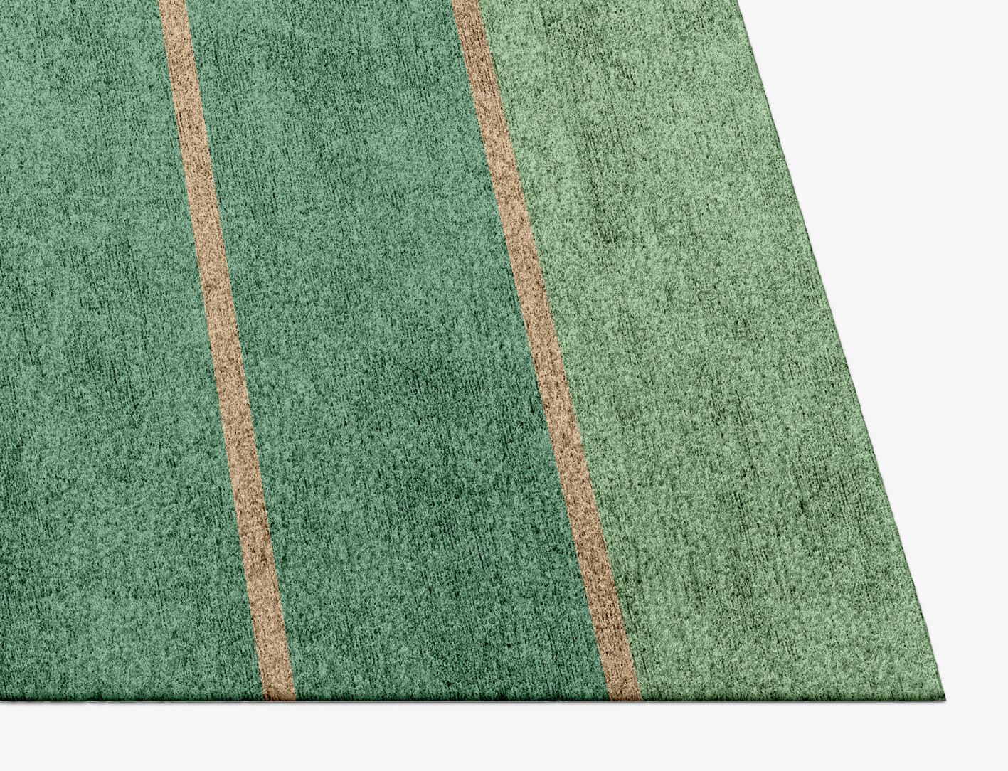 Sage Geometric Rectangle Hand Knotted Bamboo Silk Custom Rug by Rug Artisan
