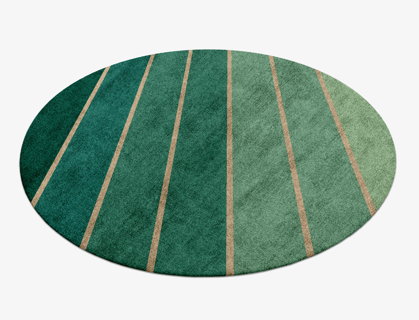 Sage Geometric Round Hand Knotted Bamboo Silk Custom Rug by Rug Artisan