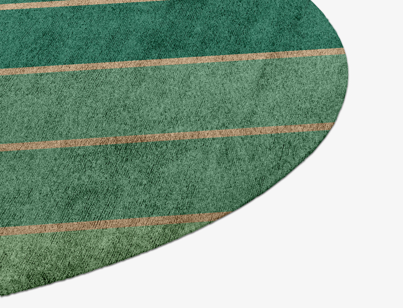 Sage Geometric Round Hand Knotted Bamboo Silk Custom Rug by Rug Artisan