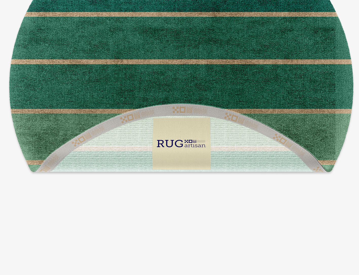 Sage Geometric Round Hand Knotted Bamboo Silk Custom Rug by Rug Artisan
