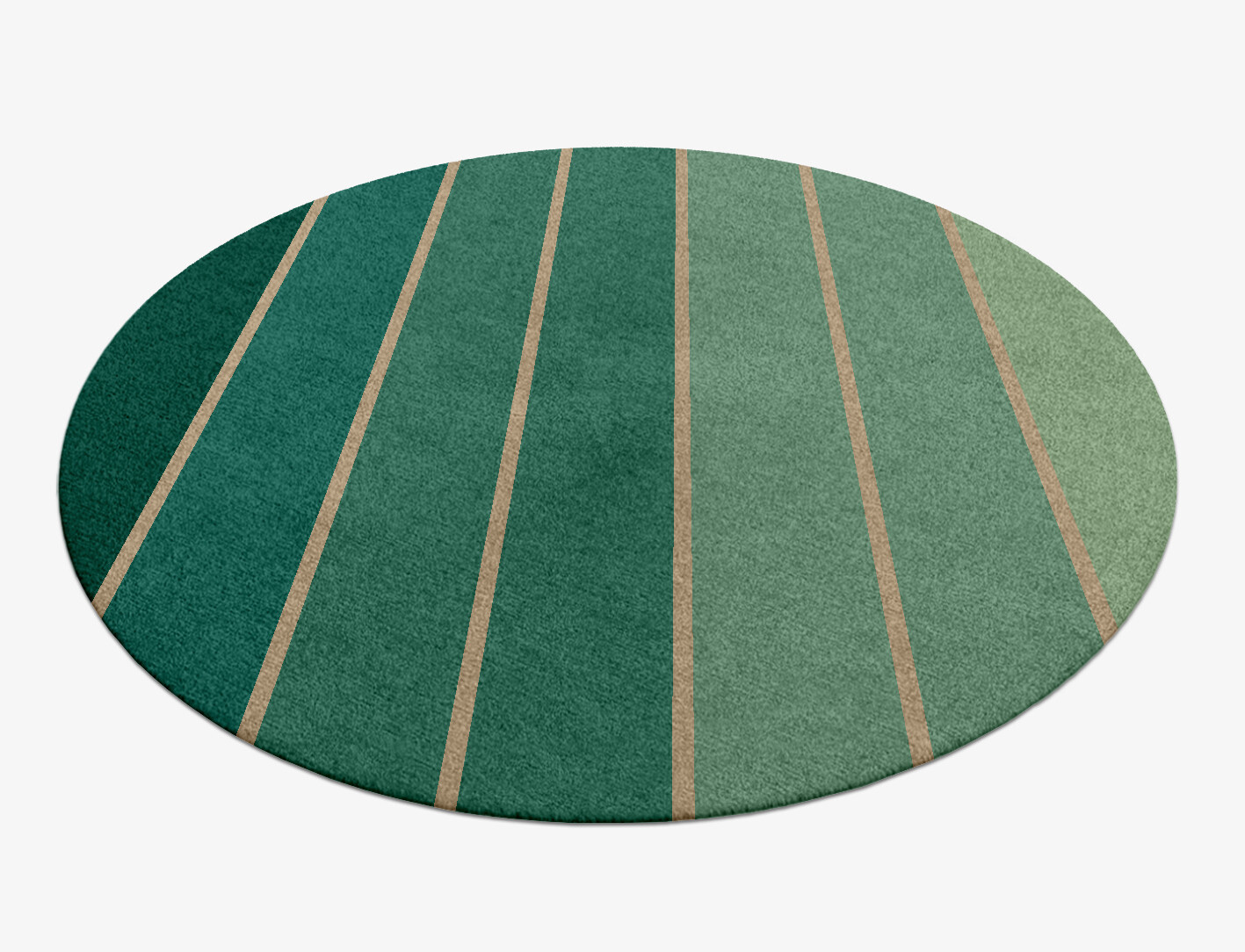 Sage Geometric Round Hand Knotted Tibetan Wool Custom Rug by Rug Artisan