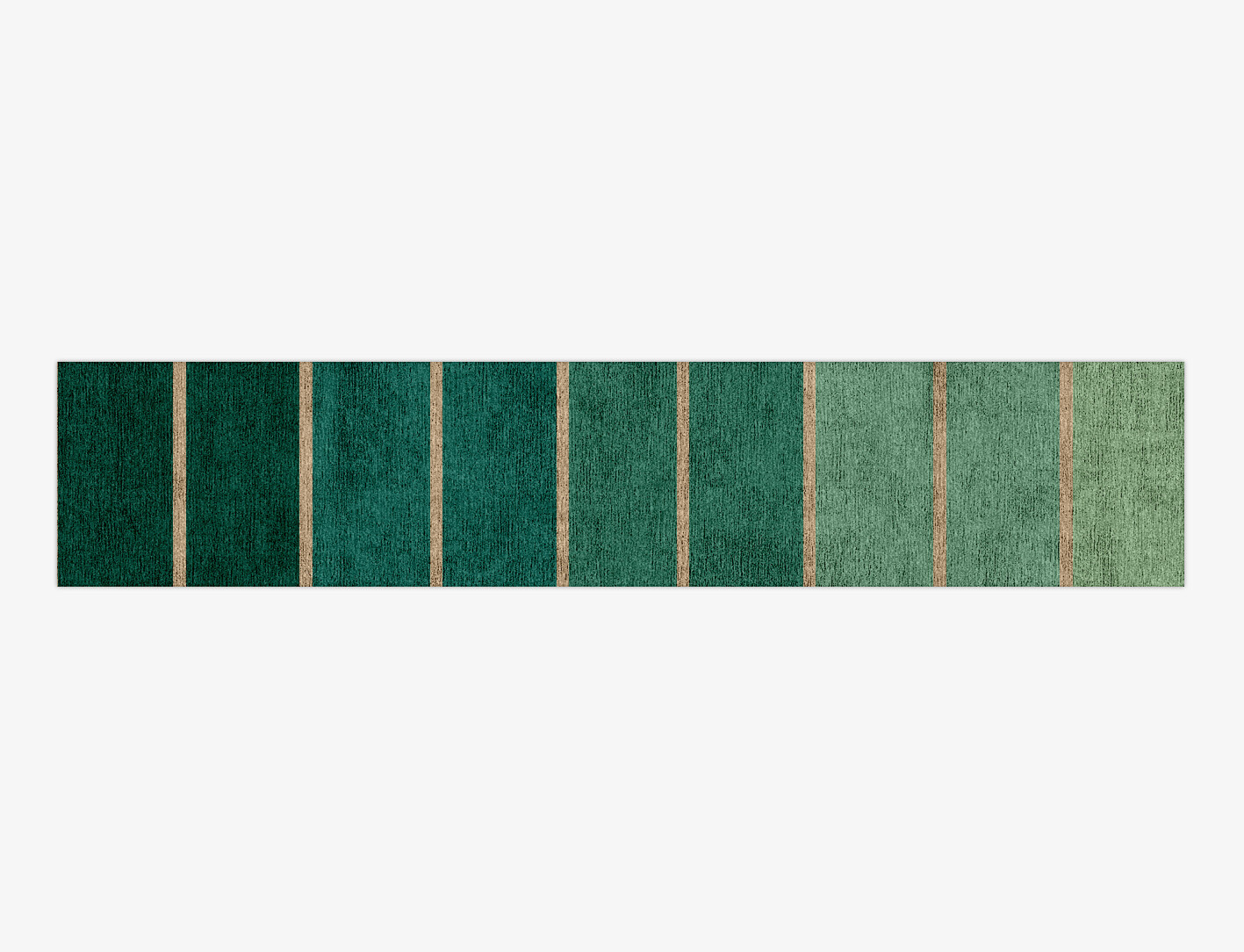 Sage Geometric Runner Hand Knotted Bamboo Silk Custom Rug by Rug Artisan