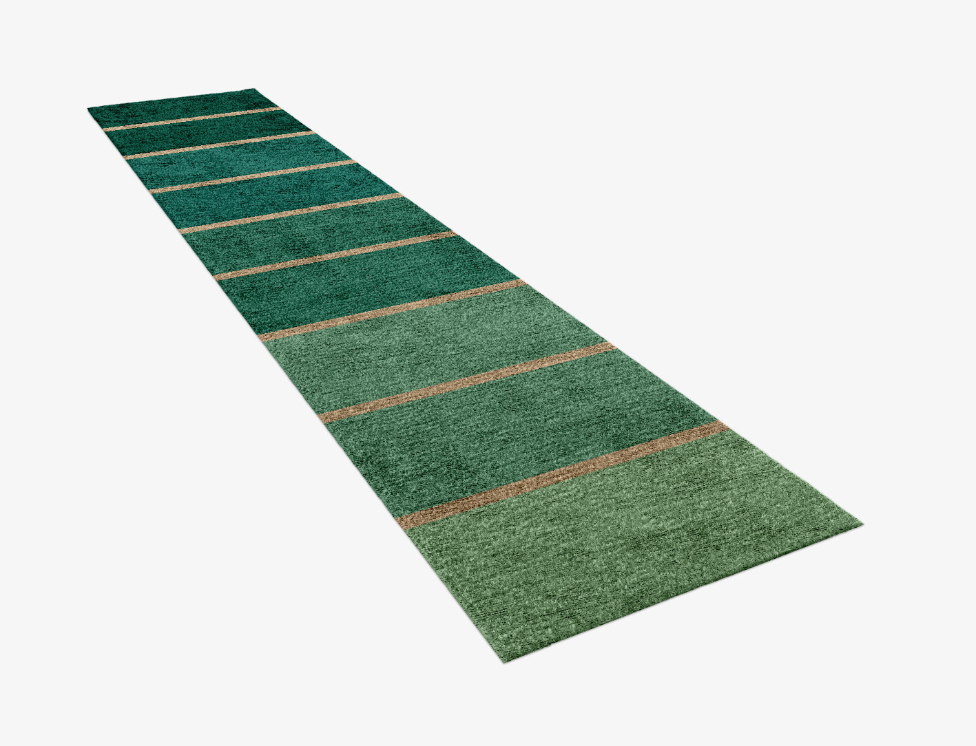 Sage Geometric Runner Hand Knotted Bamboo Silk Custom Rug by Rug Artisan