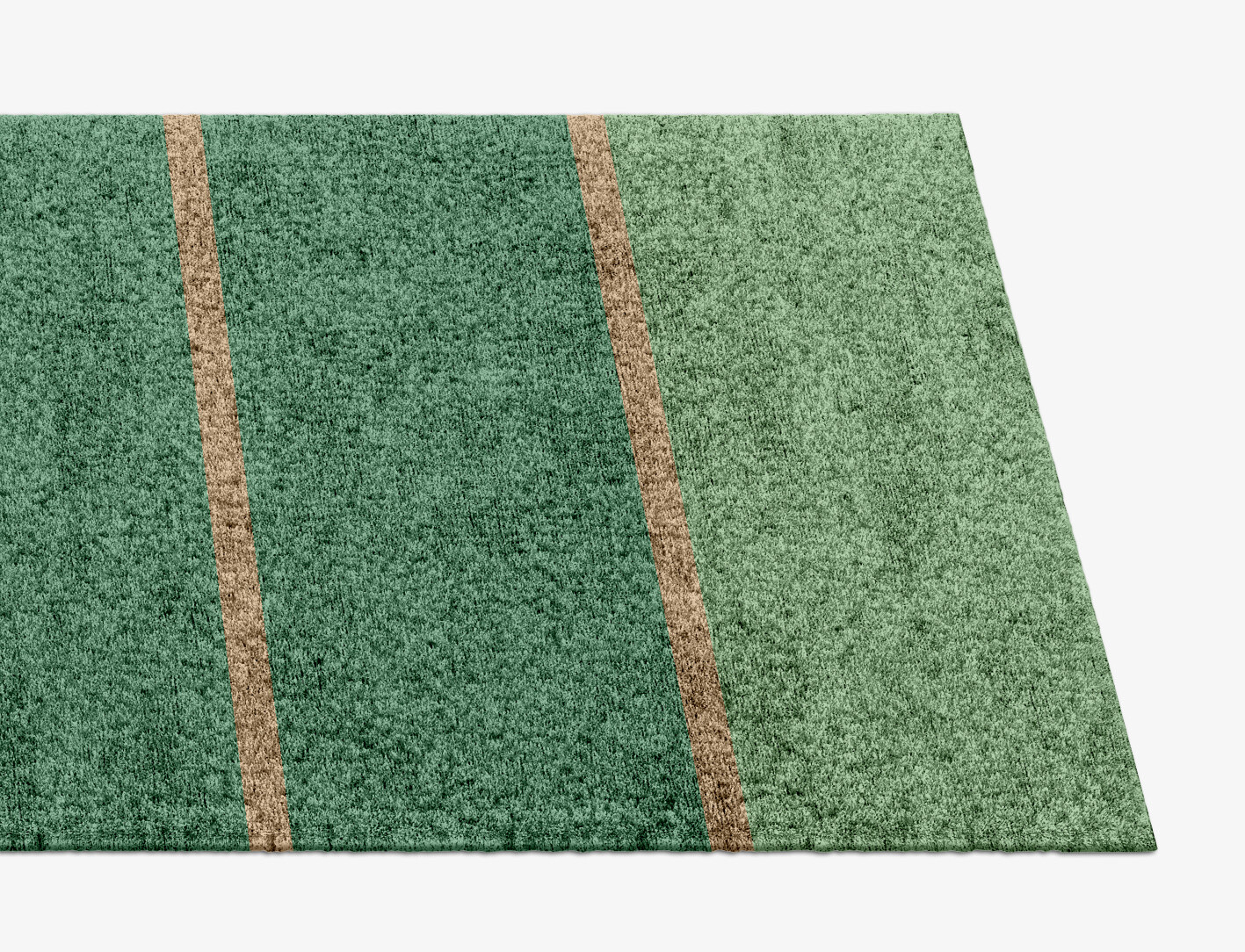 Sage Geometric Runner Hand Knotted Bamboo Silk Custom Rug by Rug Artisan