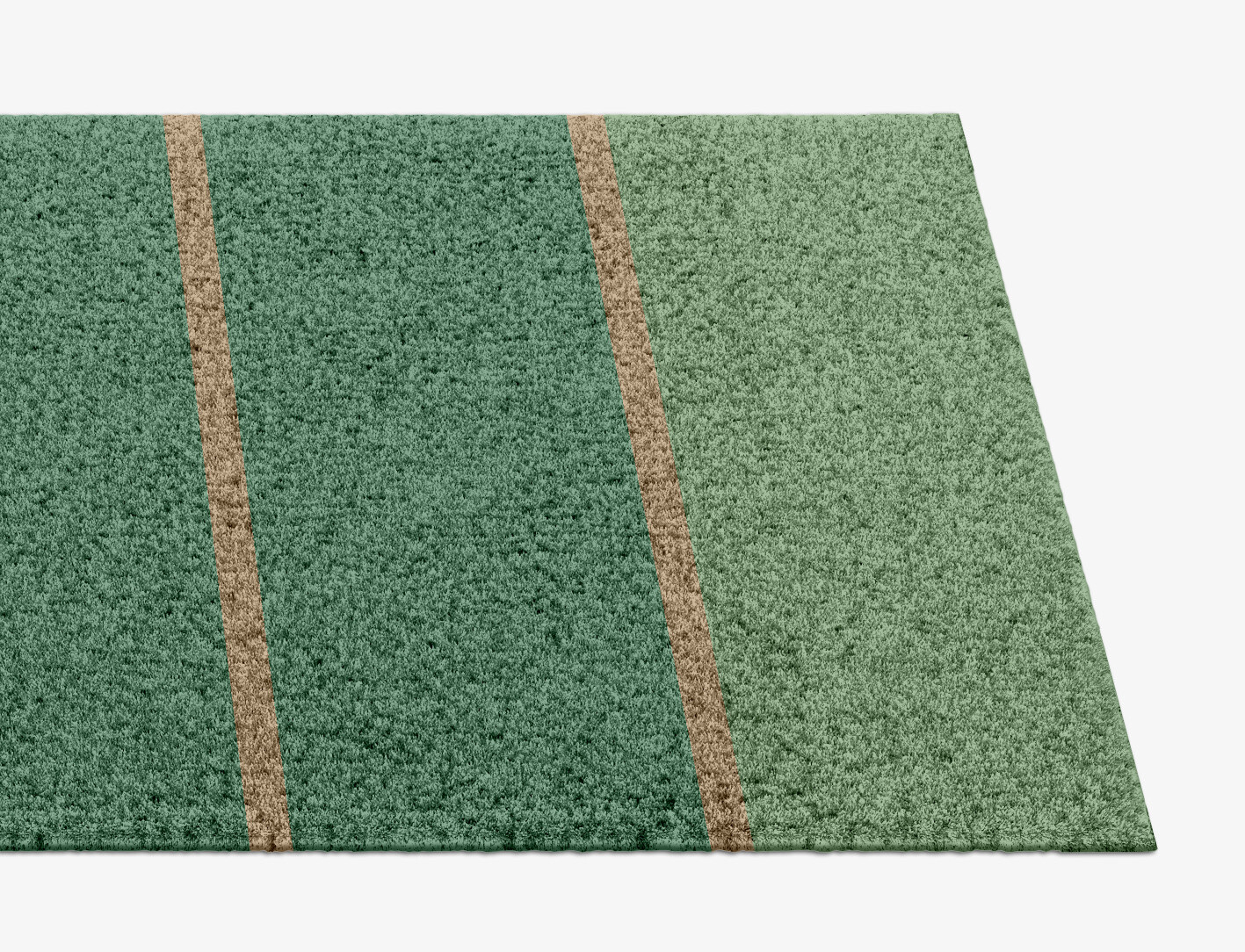 Sage Geometric Runner Hand Knotted Tibetan Wool Custom Rug by Rug Artisan