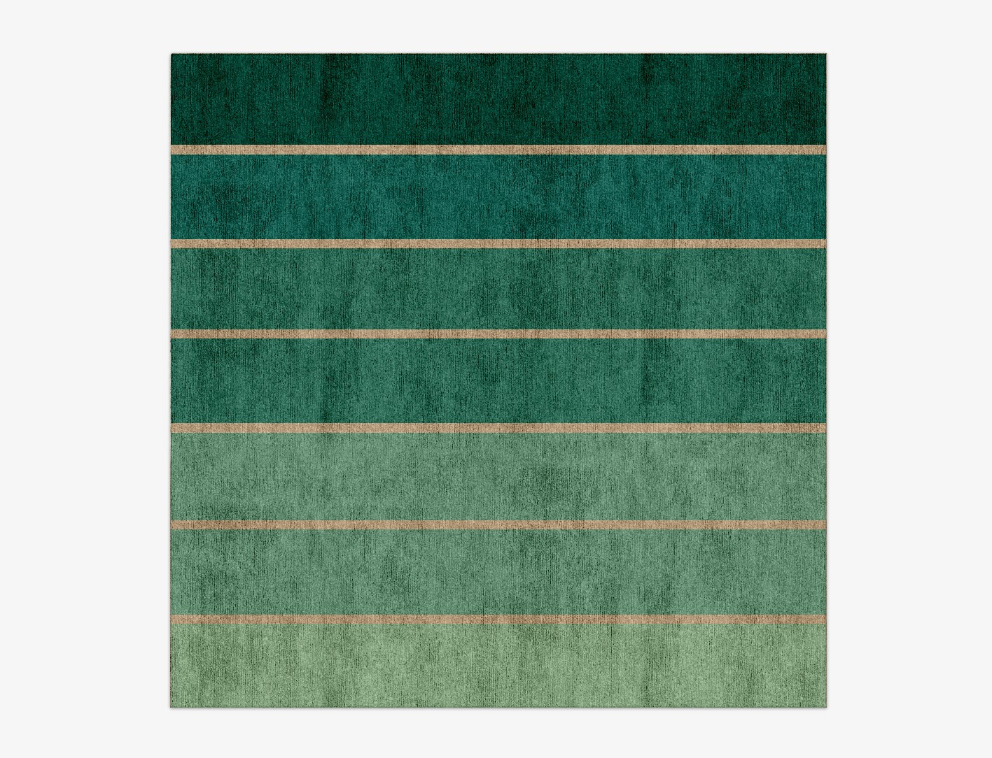 Sage Geometric Square Hand Knotted Bamboo Silk Custom Rug by Rug Artisan