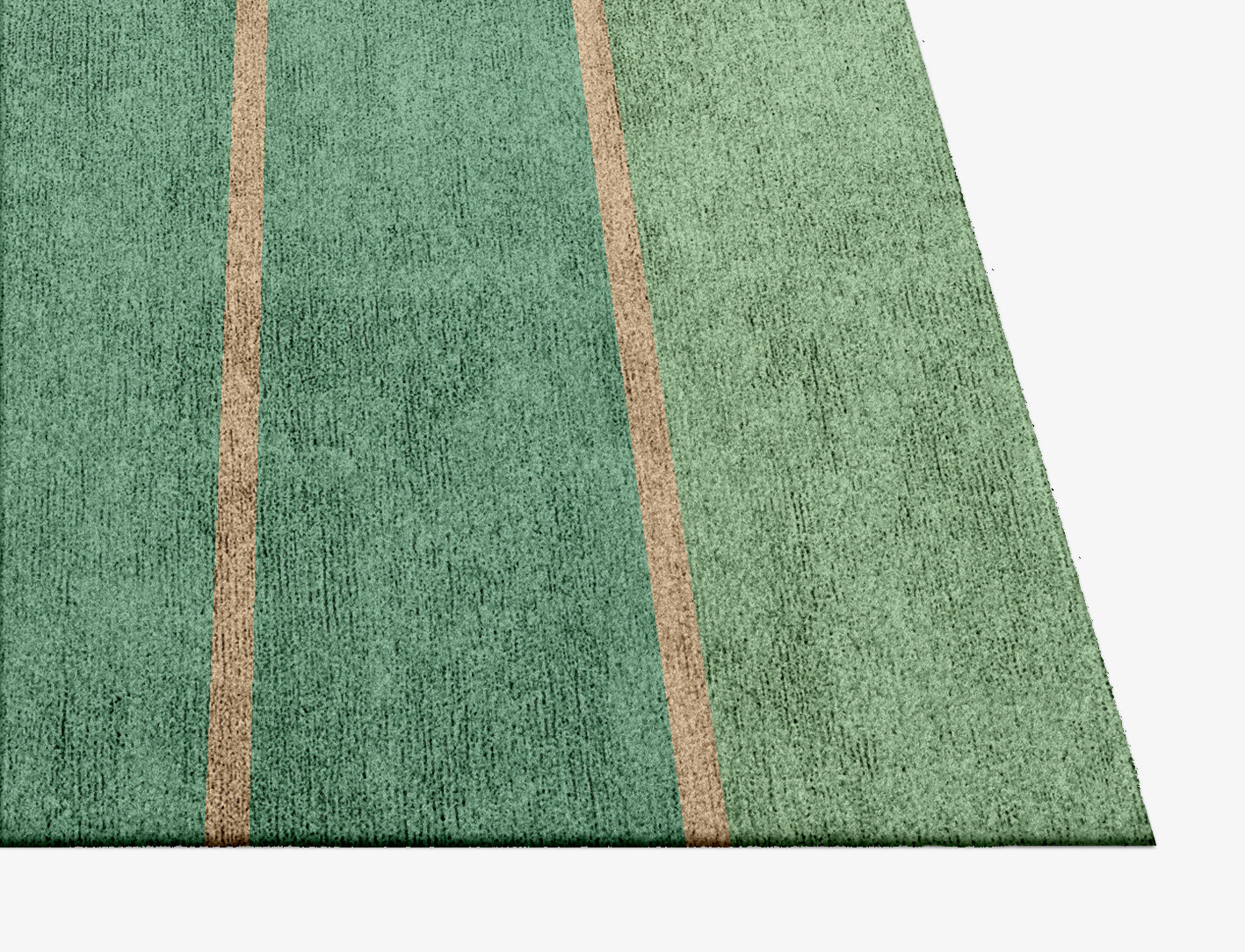 Sage Geometric Square Hand Knotted Bamboo Silk Custom Rug by Rug Artisan