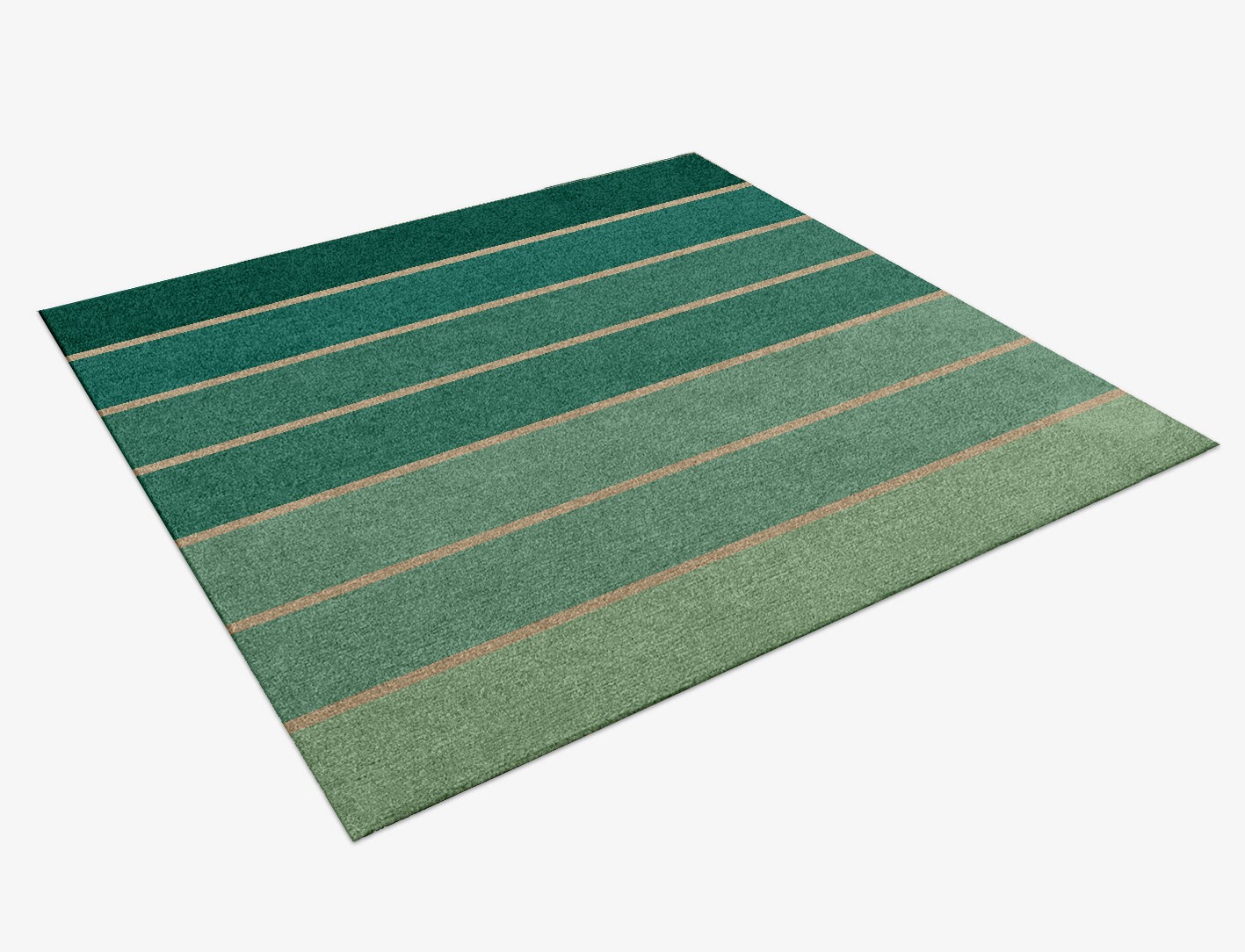 Sage Geometric Square Hand Knotted Tibetan Wool Custom Rug by Rug Artisan