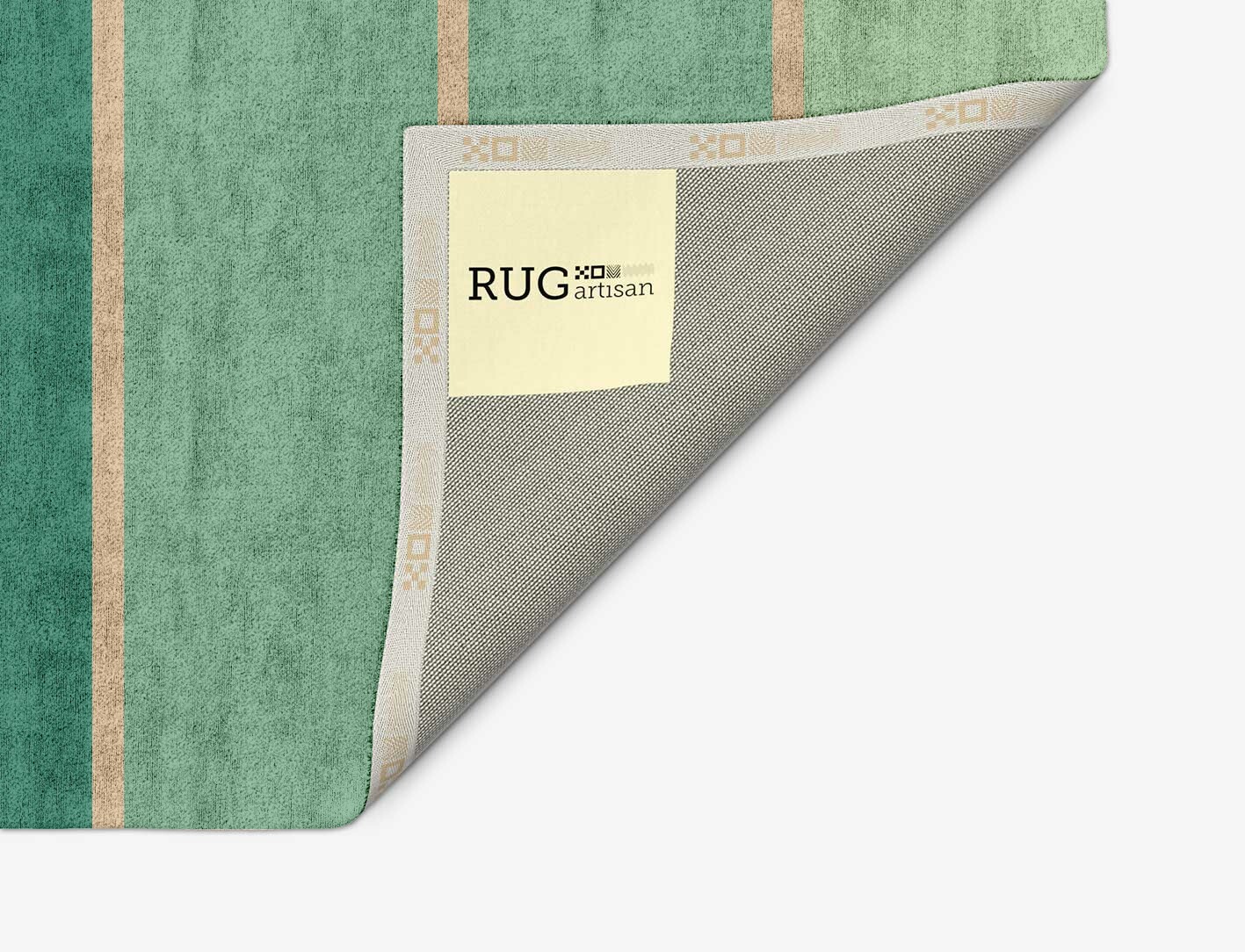 Sage Geometric Arch Hand Tufted Bamboo Silk Custom Rug by Rug Artisan