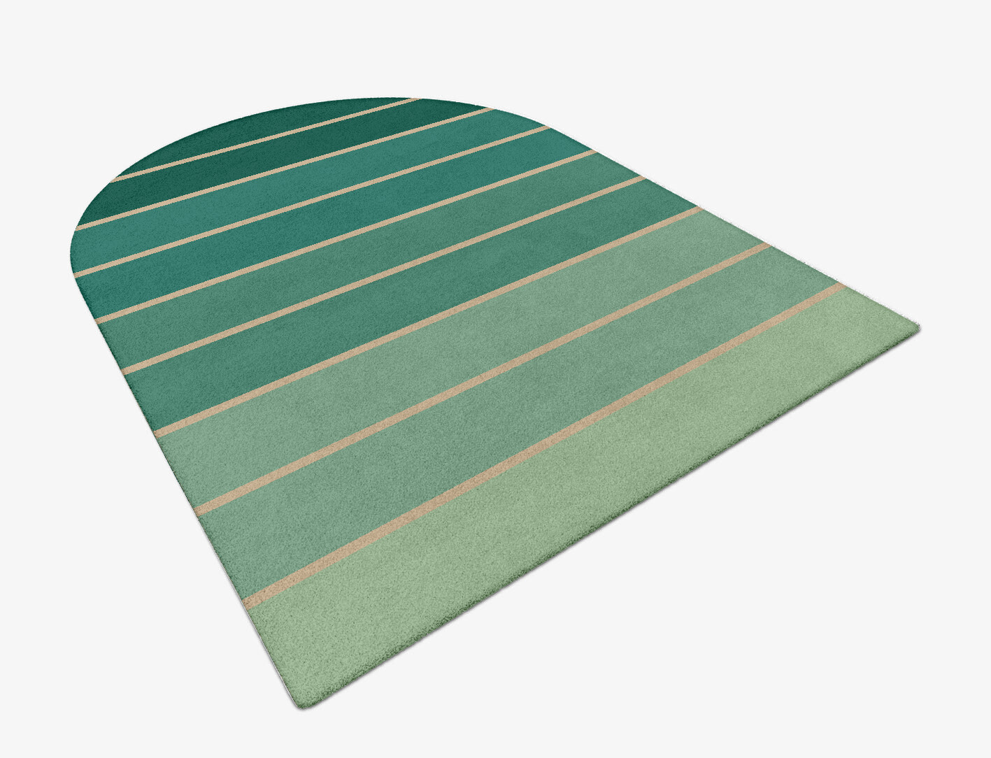 Sage Geometric Arch Hand Tufted Pure Wool Custom Rug by Rug Artisan
