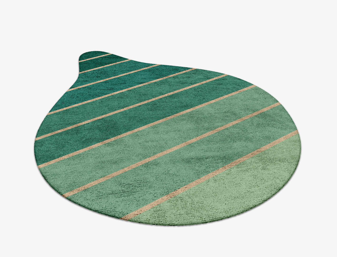 Sage Geometric Drop Hand Tufted Bamboo Silk Custom Rug by Rug Artisan