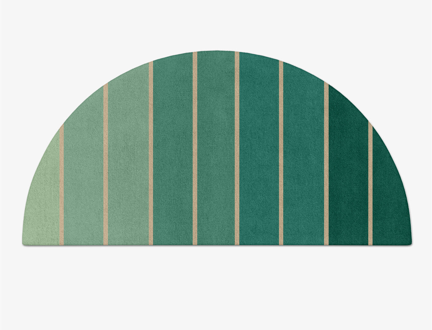 Sage Geometric Halfmoon Hand Tufted Pure Wool Custom Rug by Rug Artisan