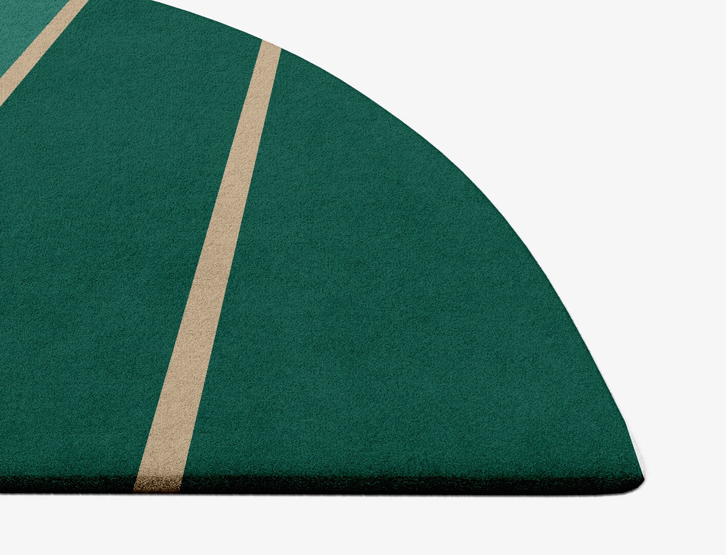Sage Geometric Halfmoon Hand Tufted Pure Wool Custom Rug by Rug Artisan