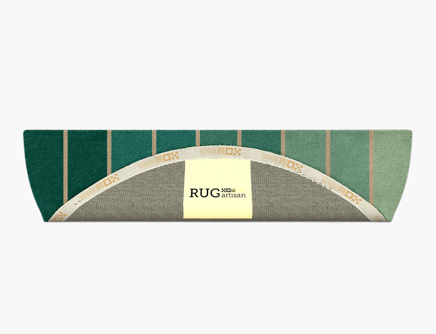 Sage Geometric Halfmoon Hand Tufted Pure Wool Custom Rug by Rug Artisan