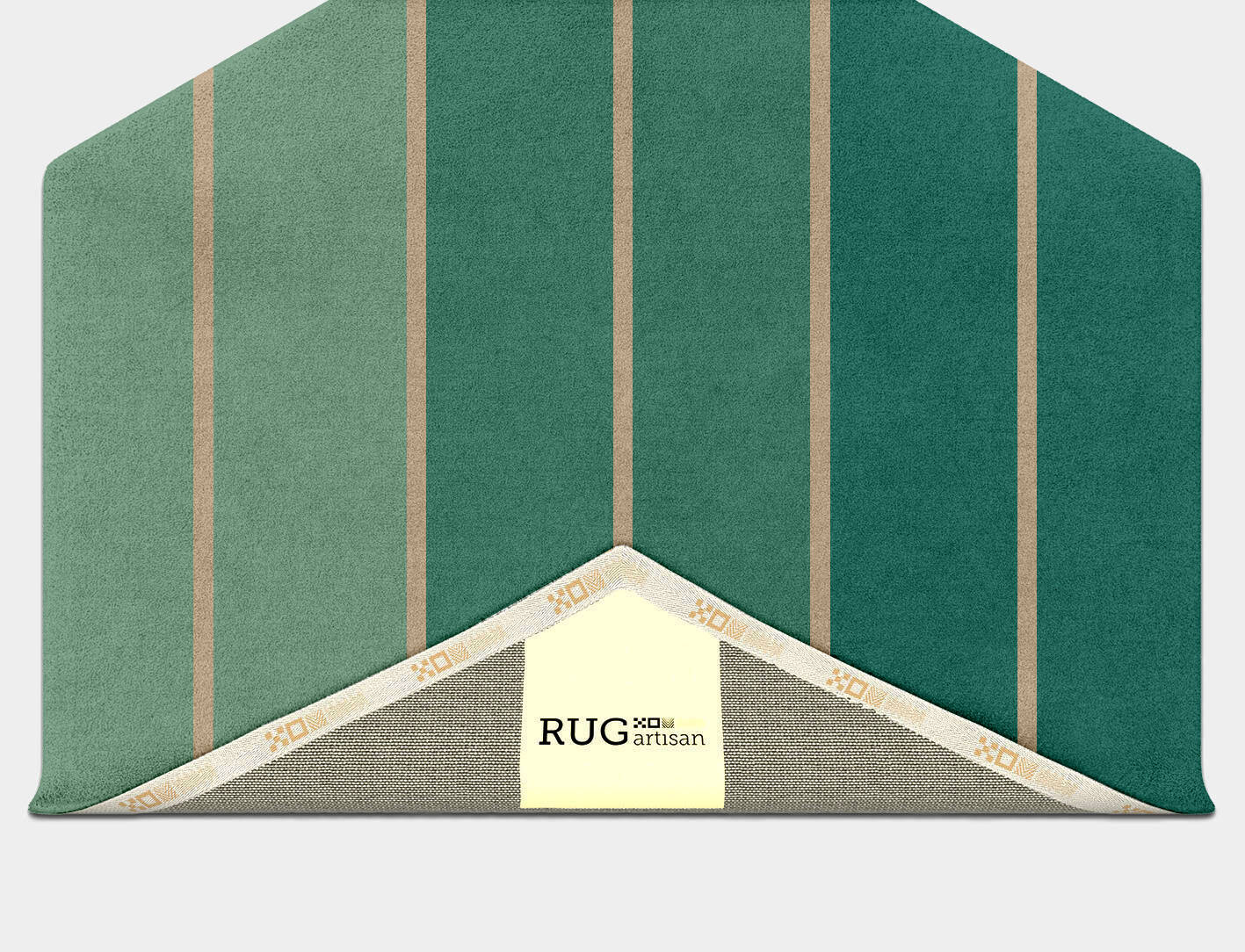 Sage Geometric Hexagon Hand Tufted Pure Wool Custom Rug by Rug Artisan