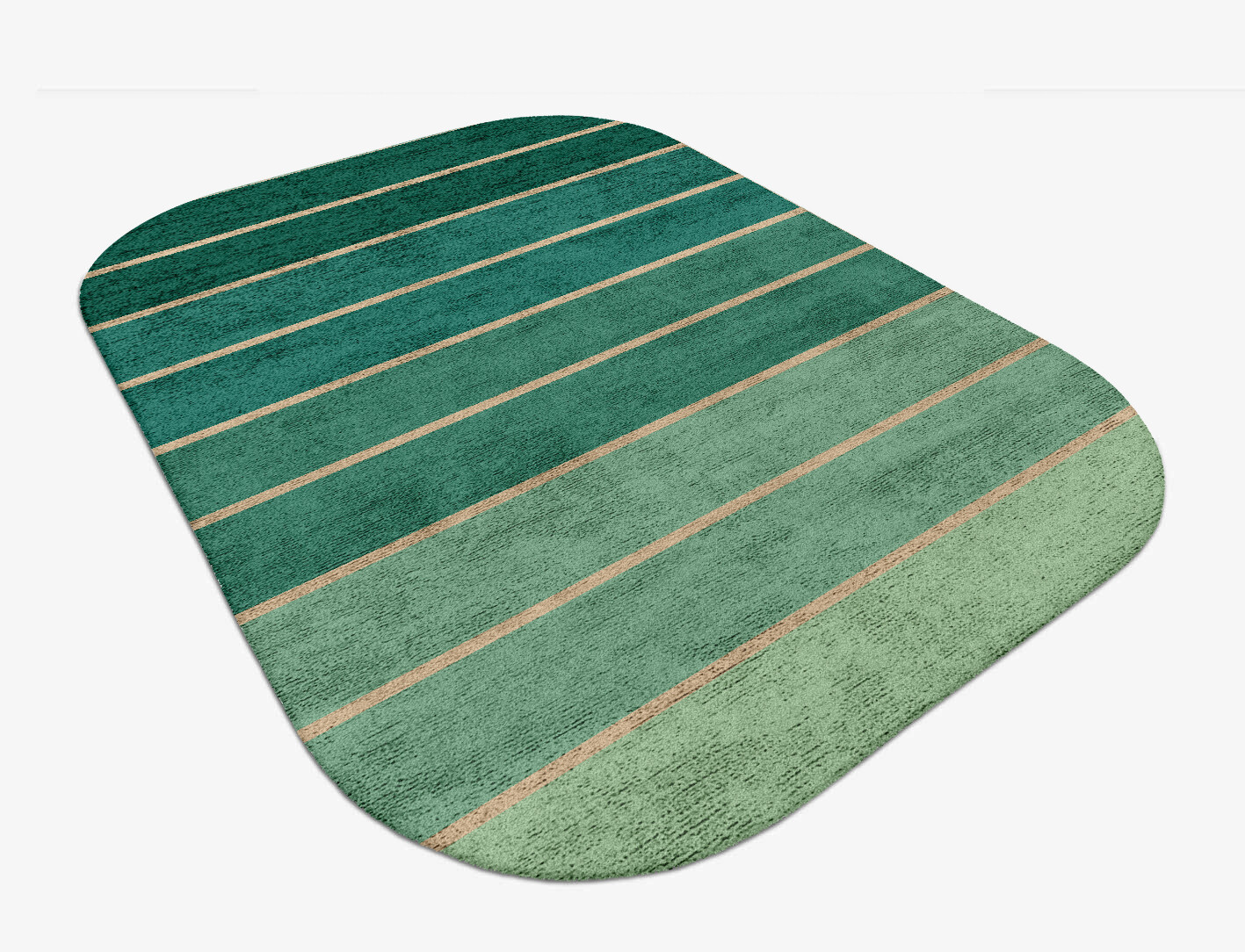 Sage Geometric Oblong Hand Tufted Bamboo Silk Custom Rug by Rug Artisan