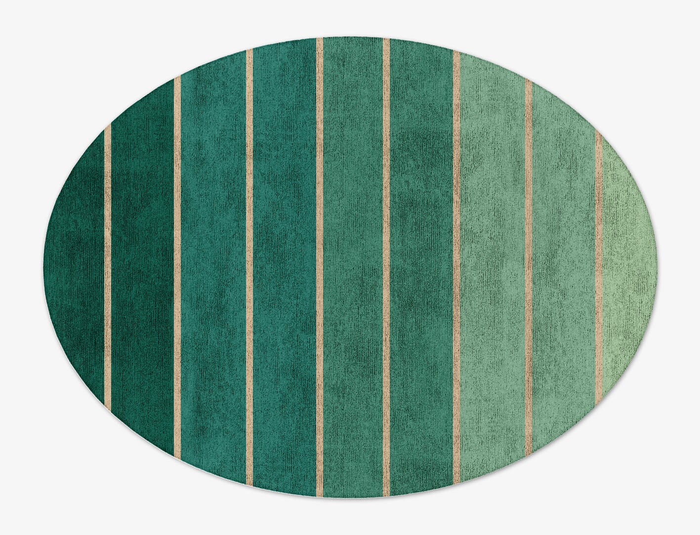 Sage Geometric Oval Hand Tufted Bamboo Silk Custom Rug by Rug Artisan