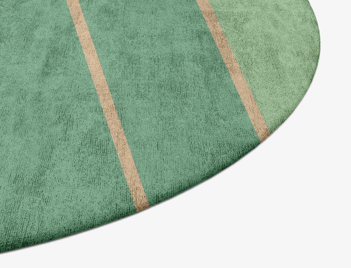 Sage Geometric Oval Hand Tufted Bamboo Silk Custom Rug by Rug Artisan
