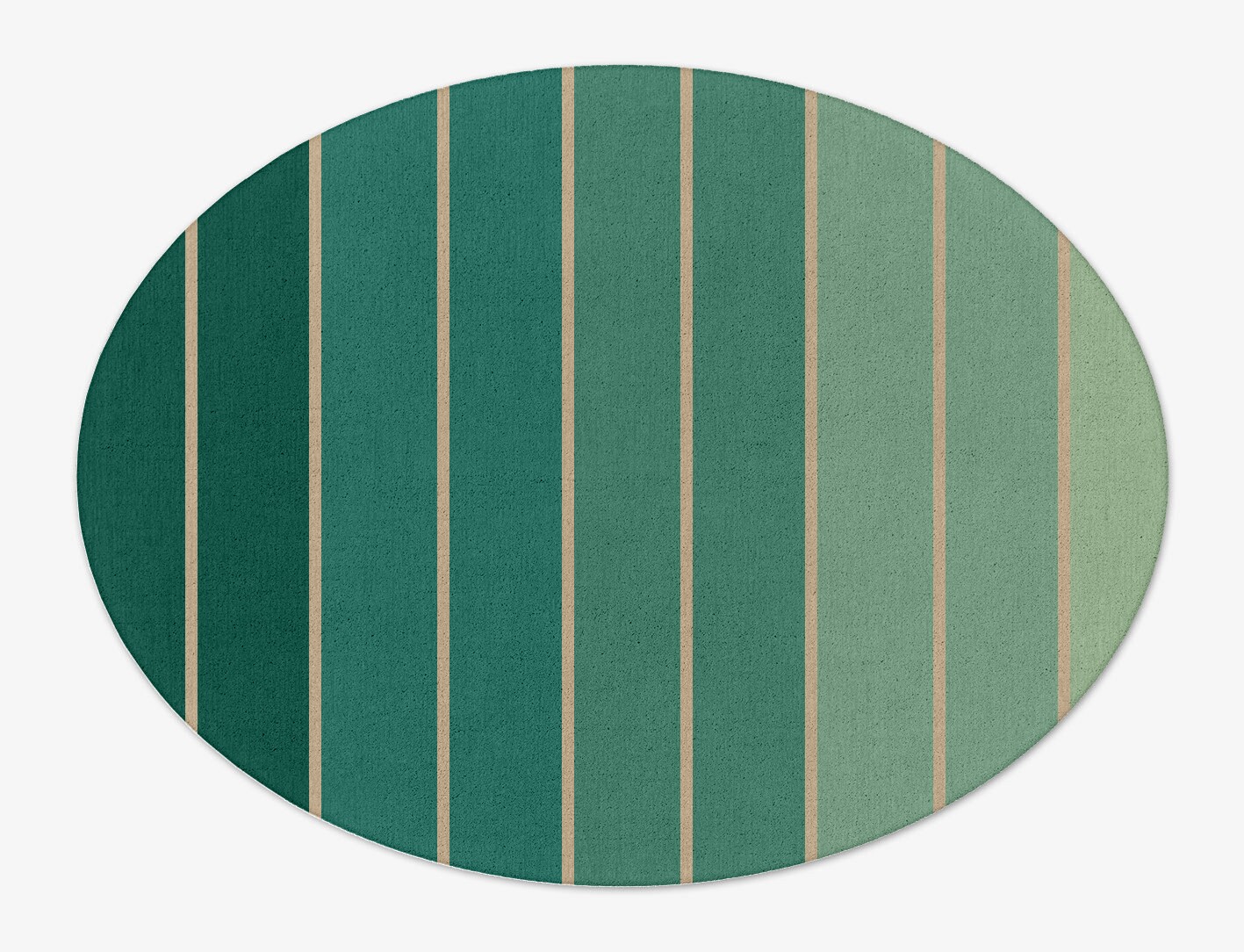 Sage Geometric Oval Hand Tufted Pure Wool Custom Rug by Rug Artisan