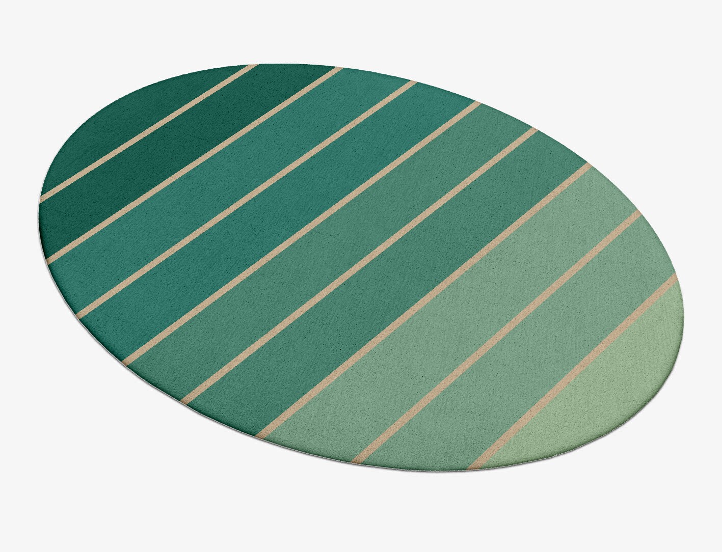 Sage Geometric Oval Hand Tufted Pure Wool Custom Rug by Rug Artisan
