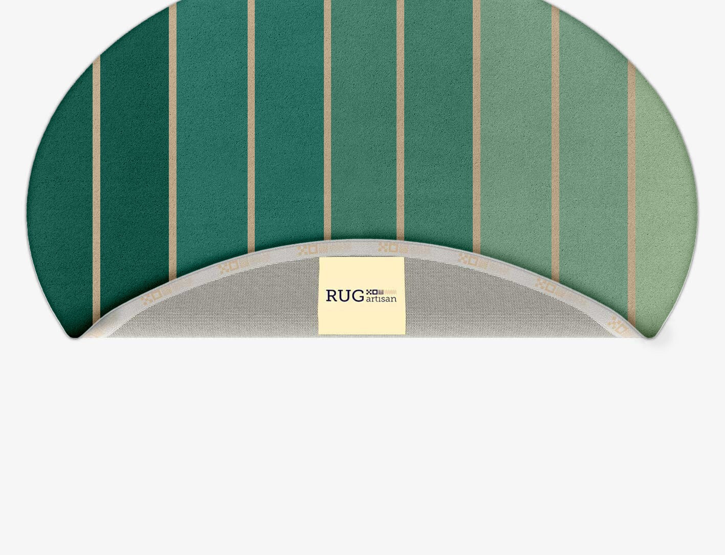 Sage Geometric Oval Hand Tufted Pure Wool Custom Rug by Rug Artisan