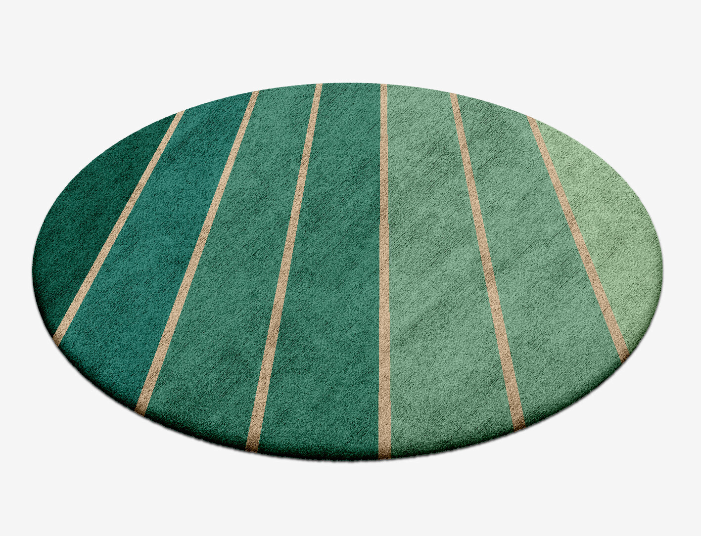 Sage Geometric Round Hand Tufted Bamboo Silk Custom Rug by Rug Artisan