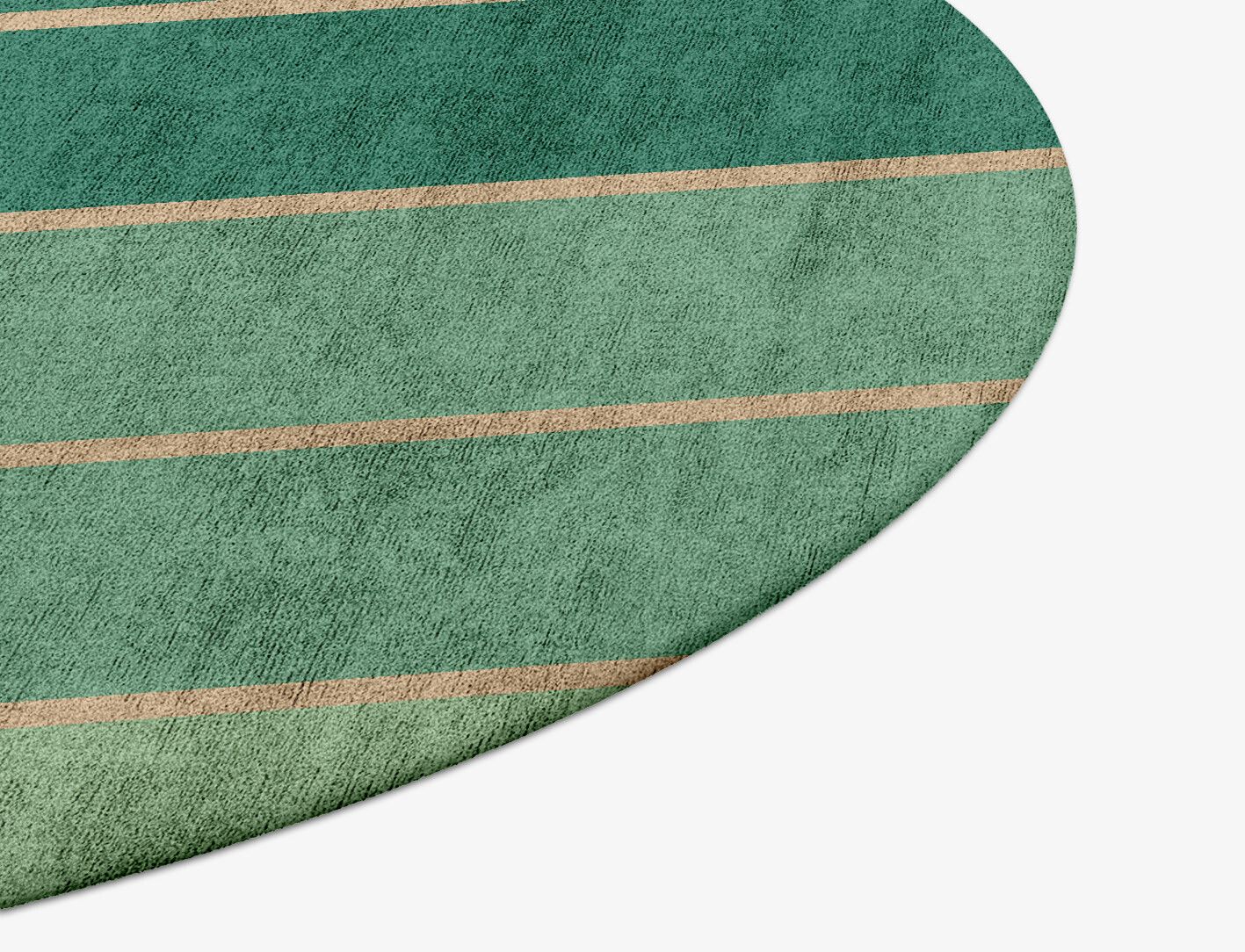 Sage Geometric Round Hand Tufted Bamboo Silk Custom Rug by Rug Artisan