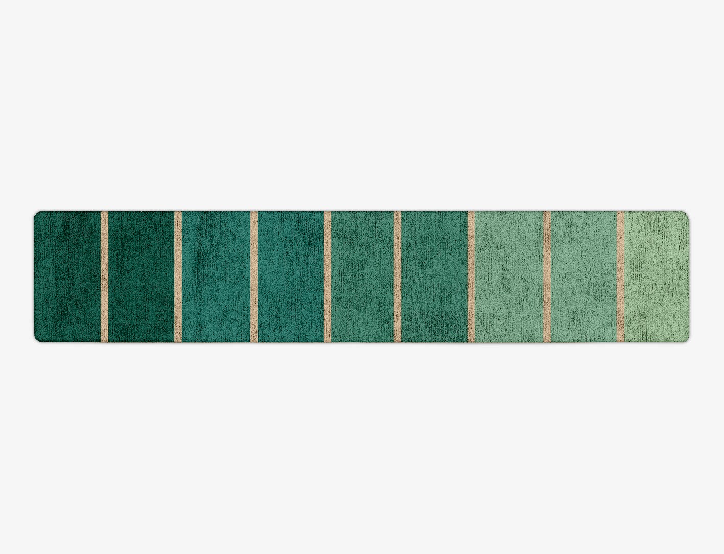 Sage Geometric Runner Hand Tufted Bamboo Silk Custom Rug by Rug Artisan