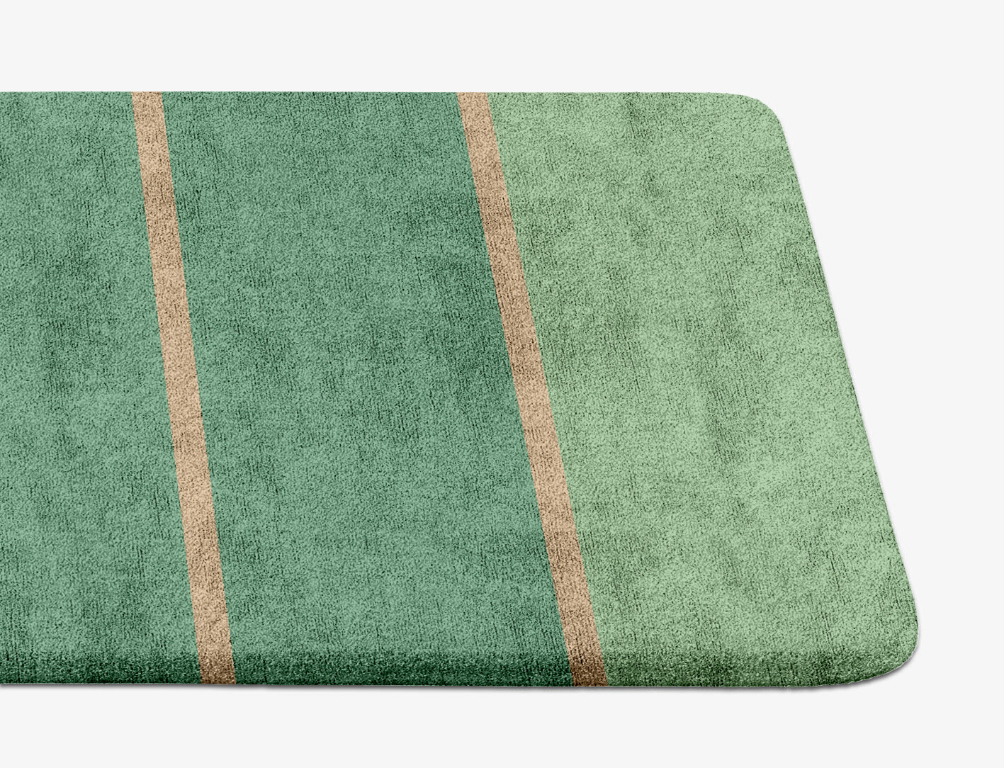 Sage Geometric Runner Hand Tufted Bamboo Silk Custom Rug by Rug Artisan