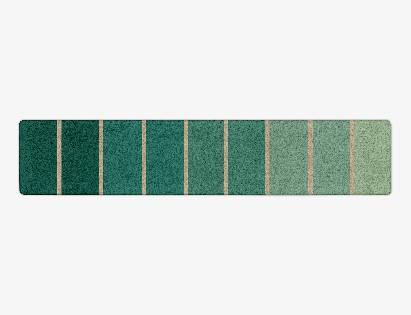 Sage Geometric Runner Hand Tufted Pure Wool Custom Rug by Rug Artisan