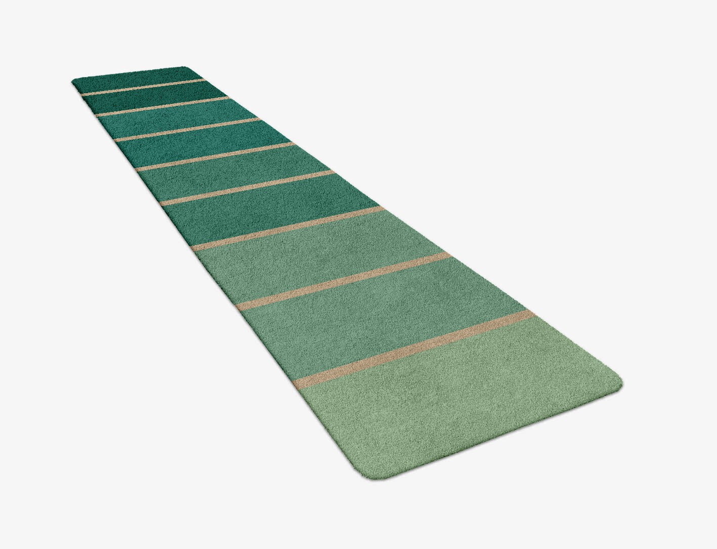 Sage Geometric Runner Hand Tufted Pure Wool Custom Rug by Rug Artisan
