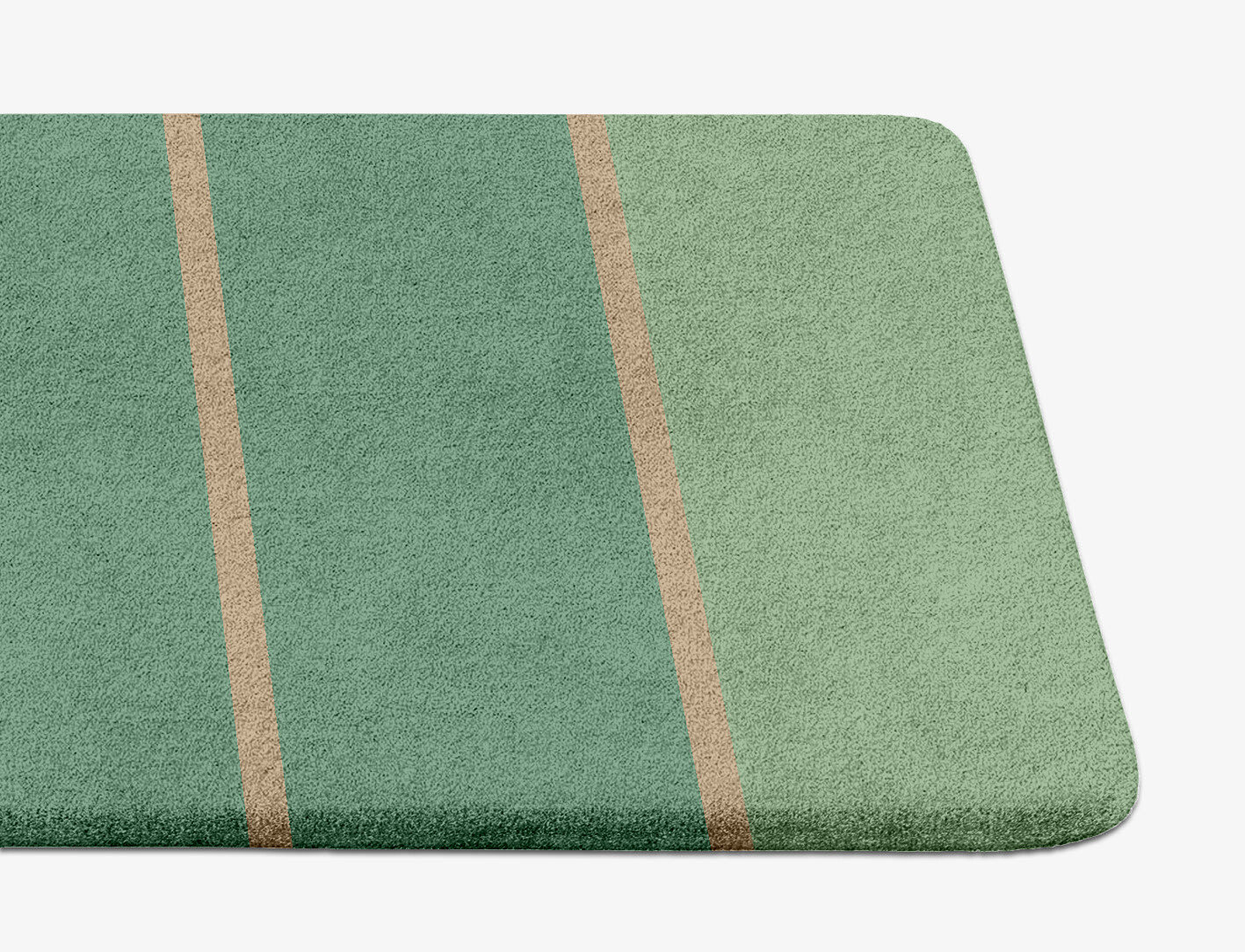 Sage Geometric Runner Hand Tufted Pure Wool Custom Rug by Rug Artisan