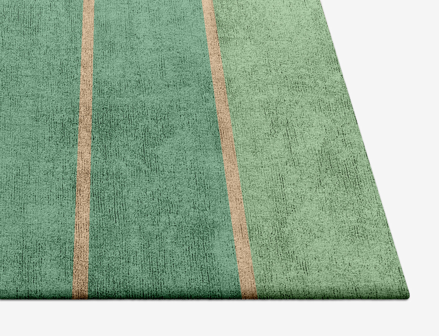 Sage Geometric Square Hand Tufted Bamboo Silk Custom Rug by Rug Artisan