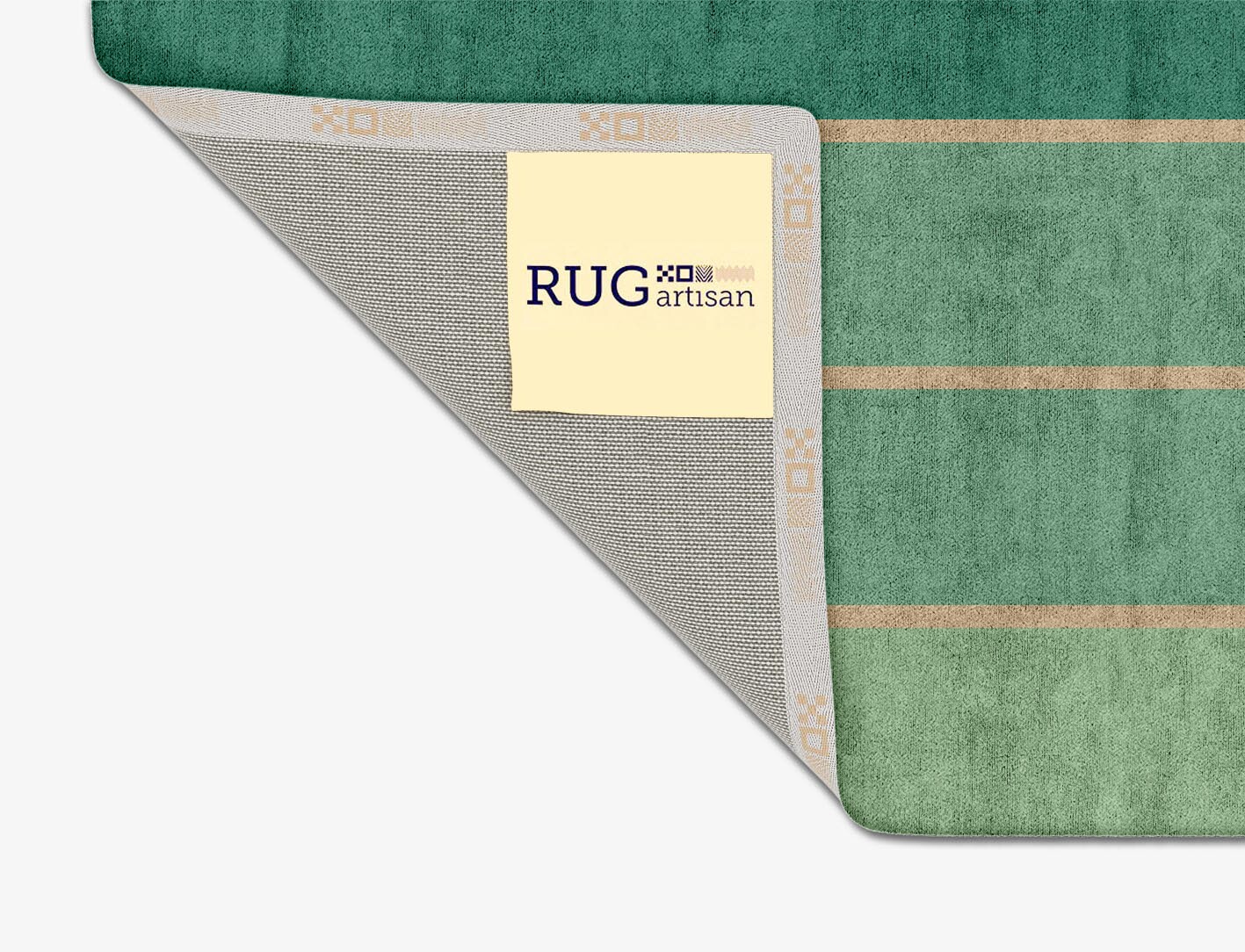 Sage Geometric Square Hand Tufted Bamboo Silk Custom Rug by Rug Artisan